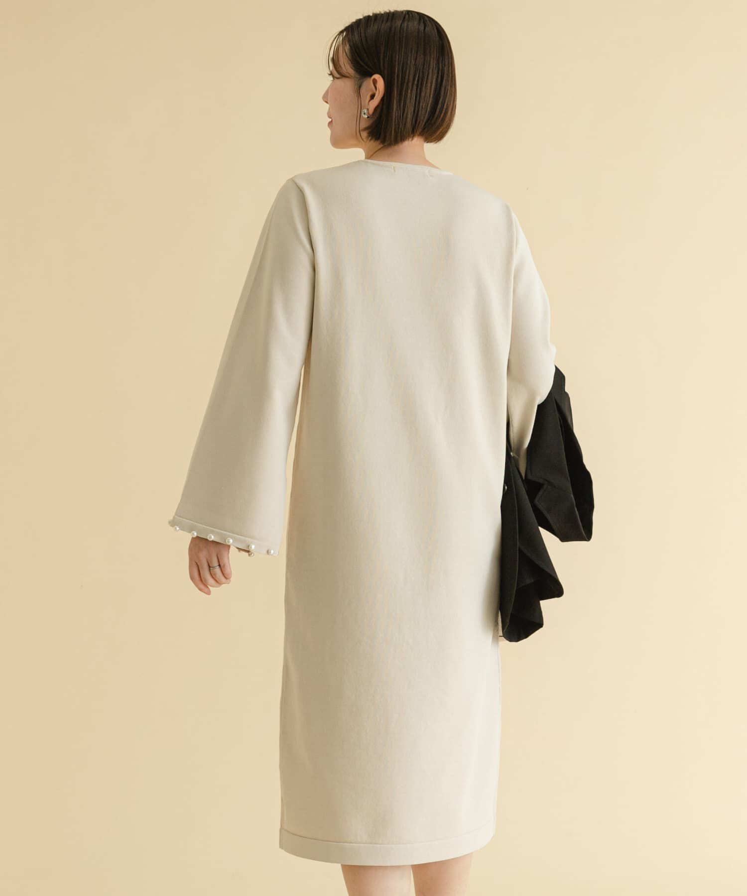 URBAN RESEARCH ROSSO「F by ROSSO　パールスリーブニットワンピース」|ワンピース|