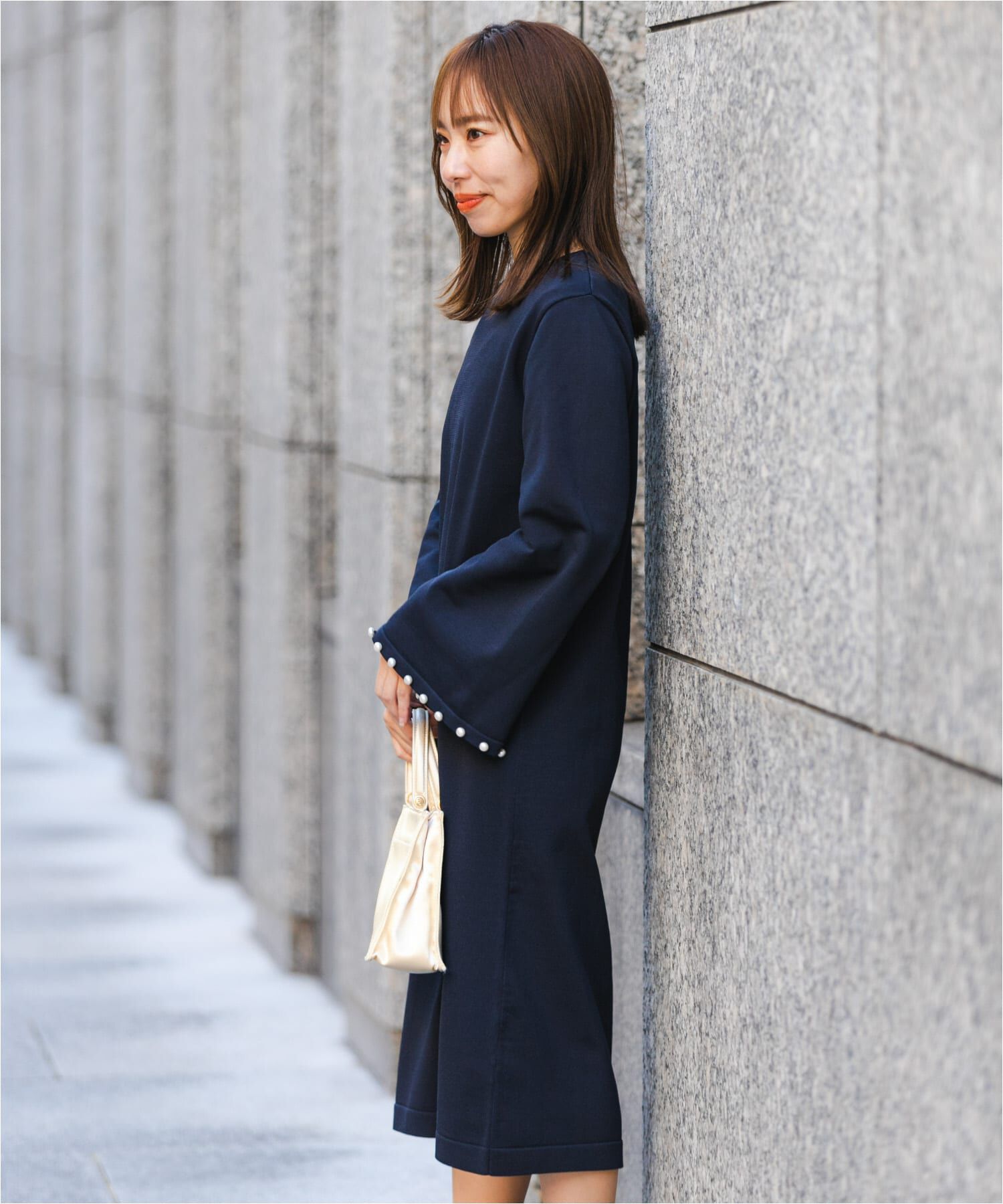 URBAN RESEARCH ROSSO「F by ROSSO　パールスリーブニットワンピース」|ワンピース|