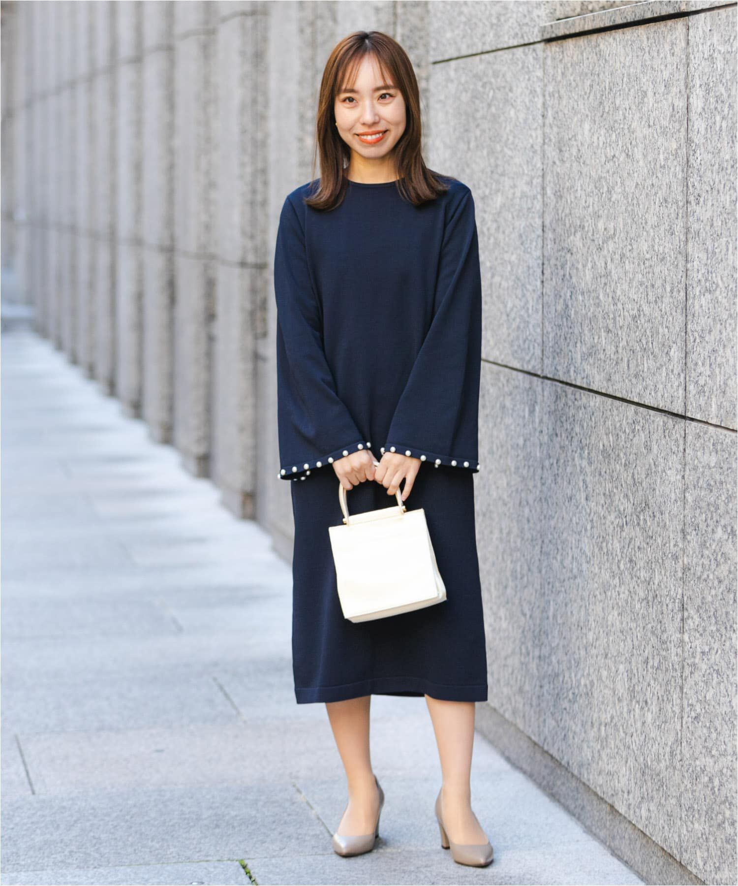 URBAN RESEARCH ROSSO「F by ROSSO　パールスリーブニットワンピース」|ワンピース|