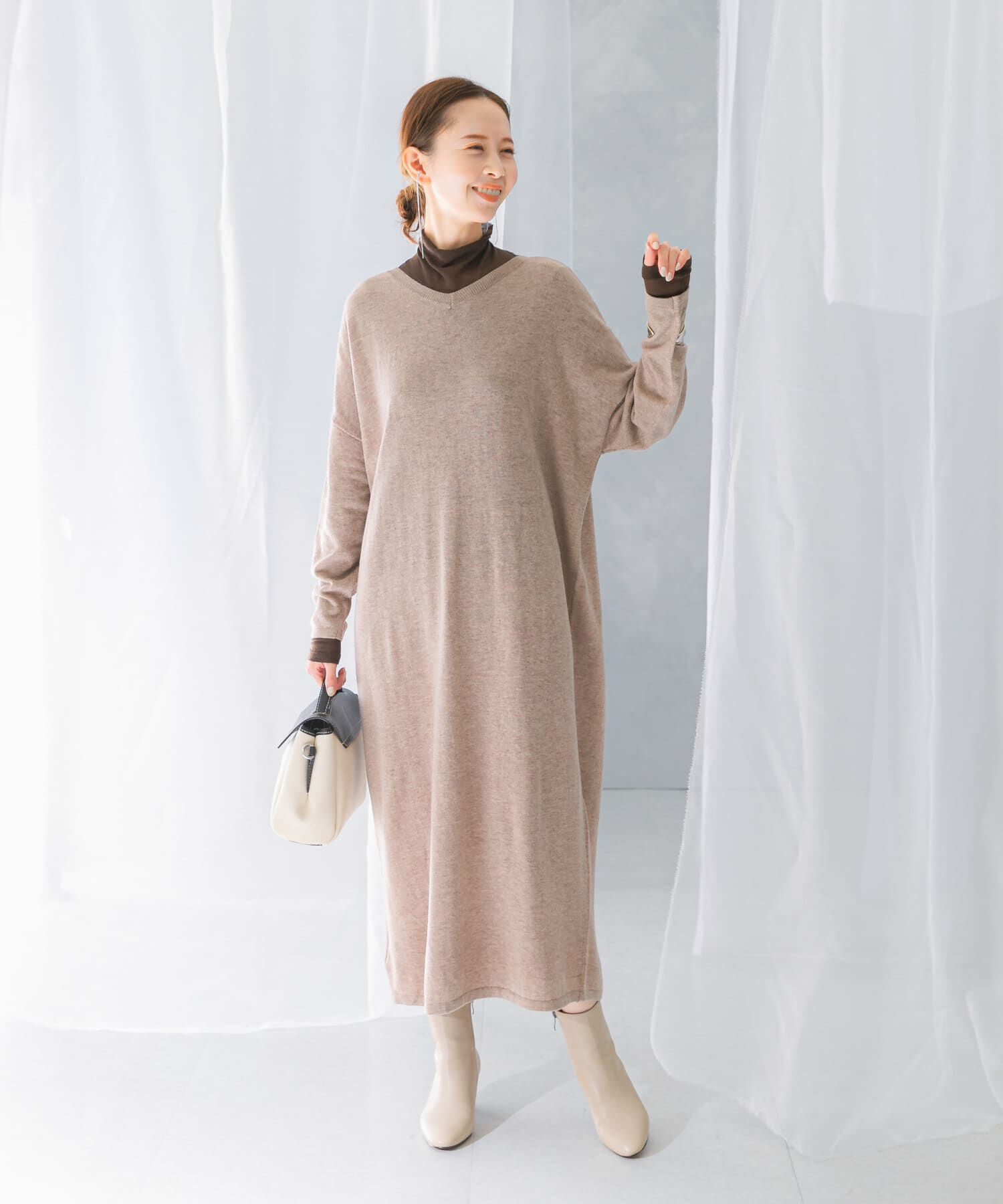 URBAN RESEARCH ROSSO「カシミヤ混2WAYニットワンピース」|ワンピース|