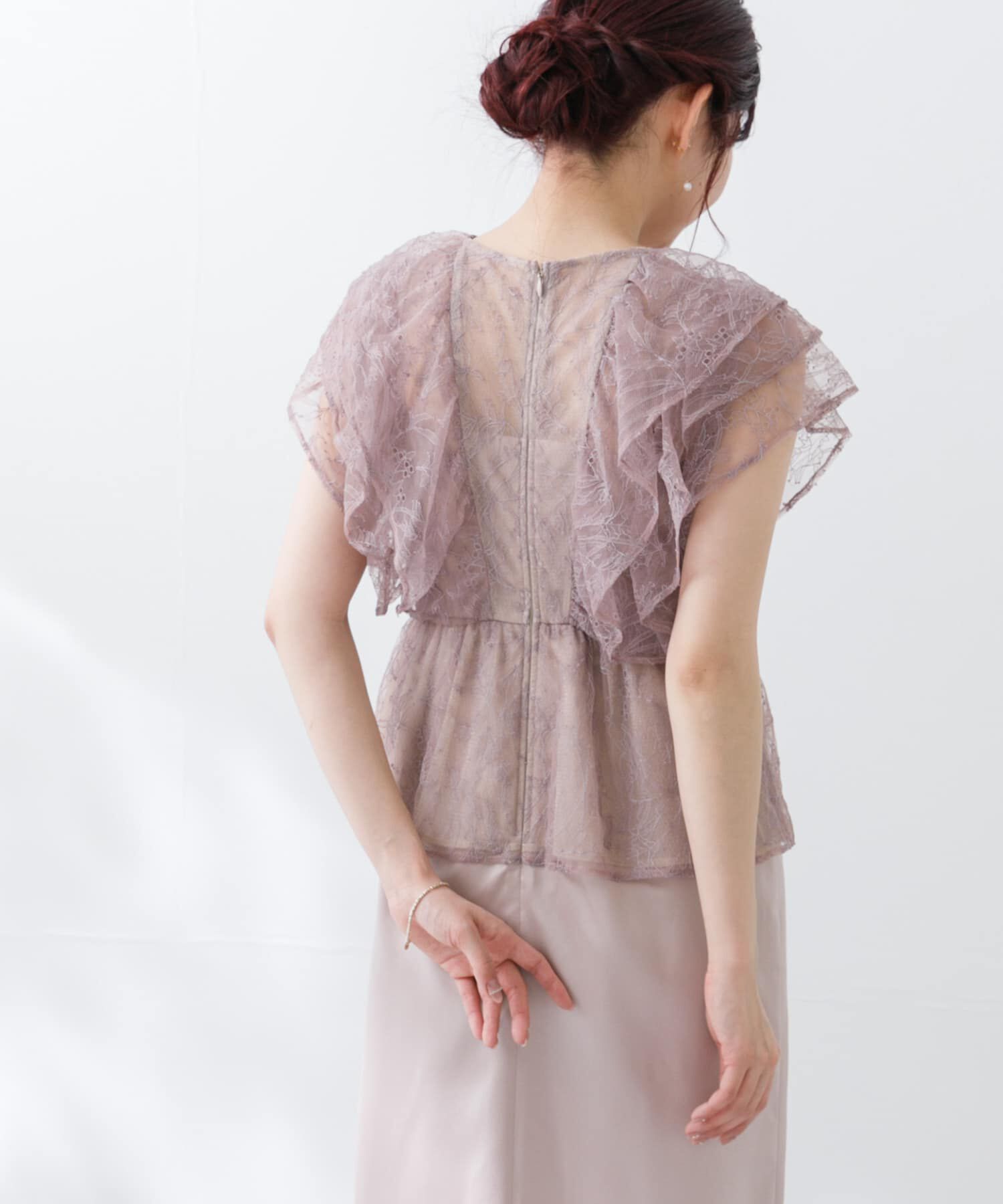 URBAN RESEARCH ROSSO「kaene　レースフリルドッキングドレス」|ワンピース|