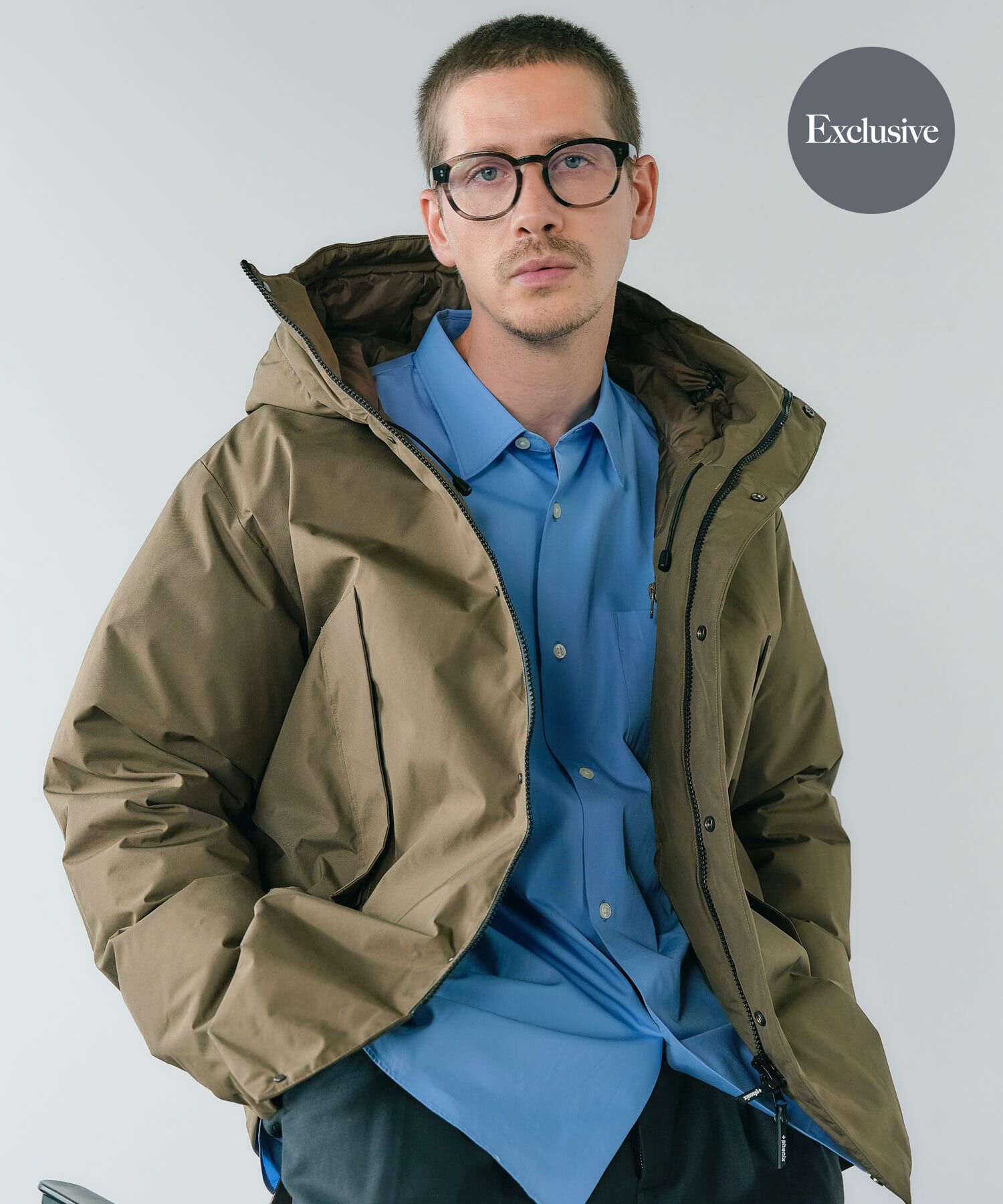 URBAN RESEARCH ROSSO「『別注』+phenix　WINDSTOPPER by GORE-TEX LABS ダウンジャケット」|ダウン|ブラウン