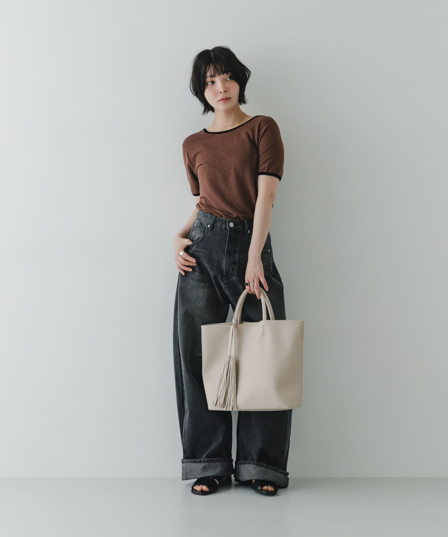 RODE SKO「『Mサイズ』タッセル軽量2WAYシンプルトートバッグ」|トートバッグ|