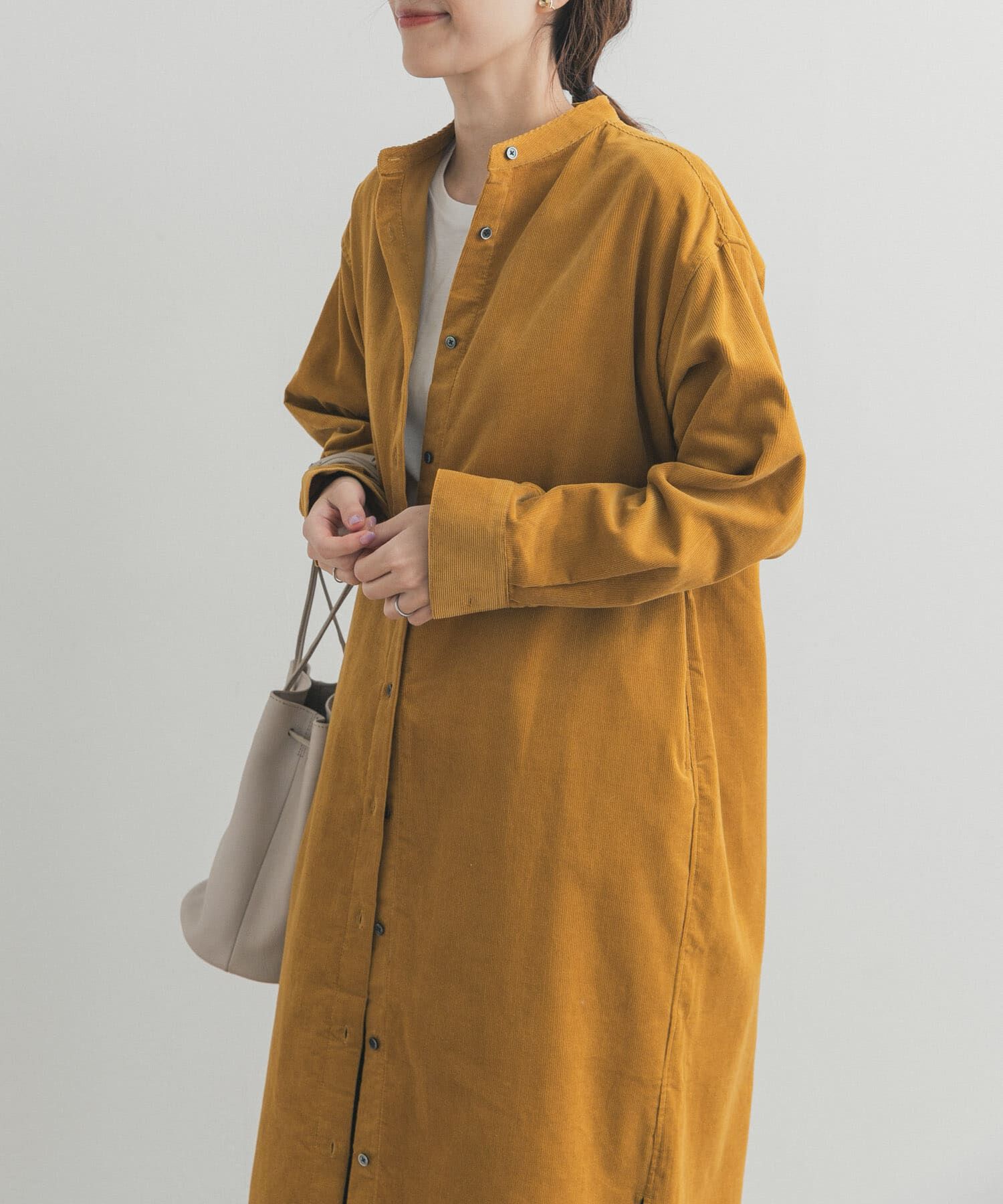 URBAN RESEARCH DOORS「『WEB/一部店舗限定カラー』『UR TECH』コーデュロイシャツワンピース」|ワンピース|