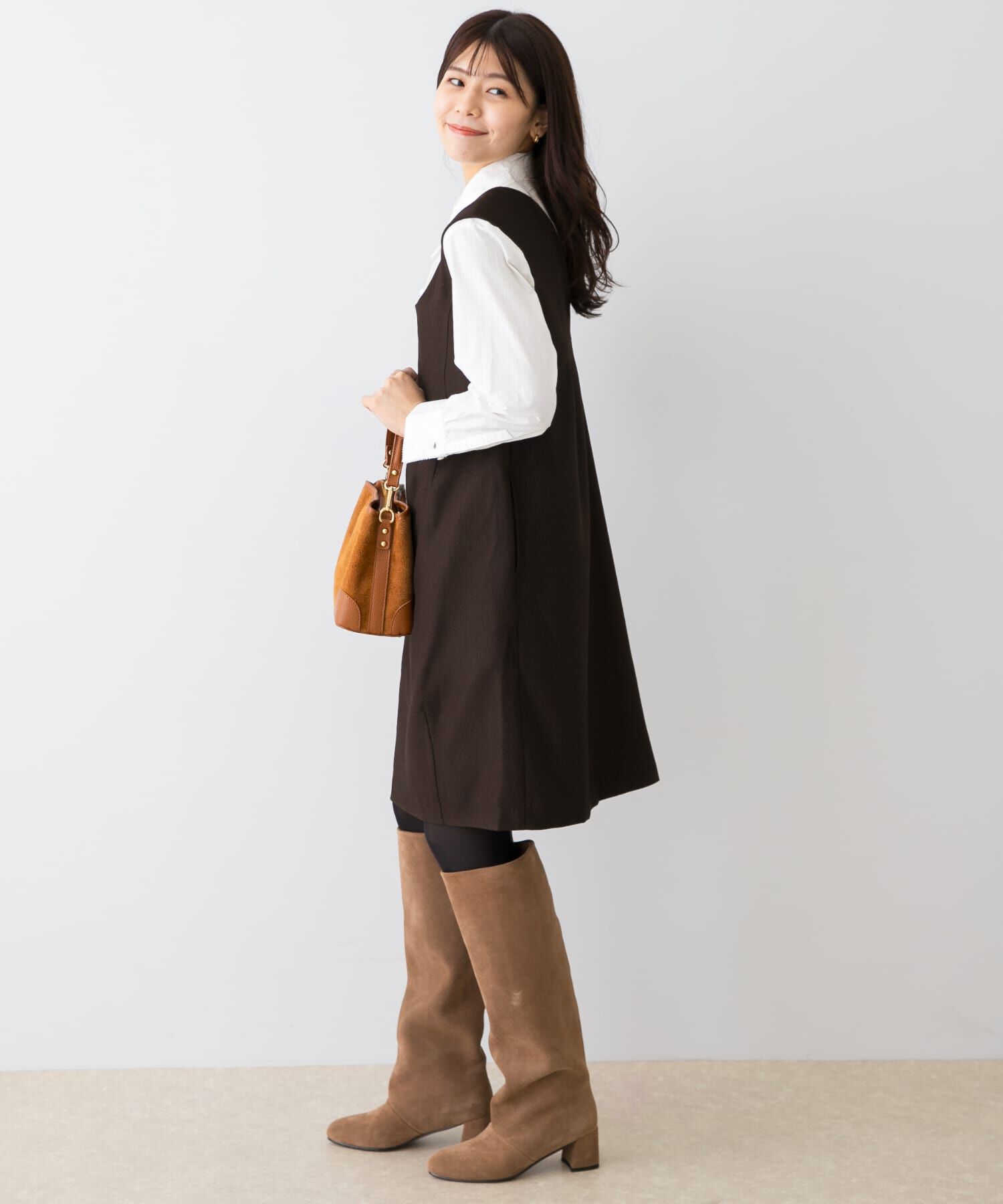 URBAN RESEARCH ROSSO「F by ROSSO　ピケ2WAYミニジャンパーワンピース」|ワンピース|