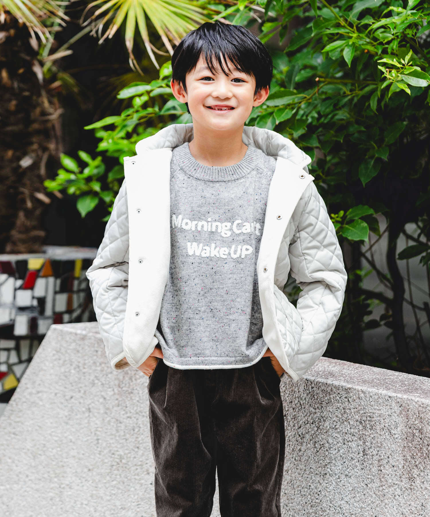 URBAN RESEARCH DOORS「サガラ刺繍ロゴニット(KIDS)」|ニット・セーター|