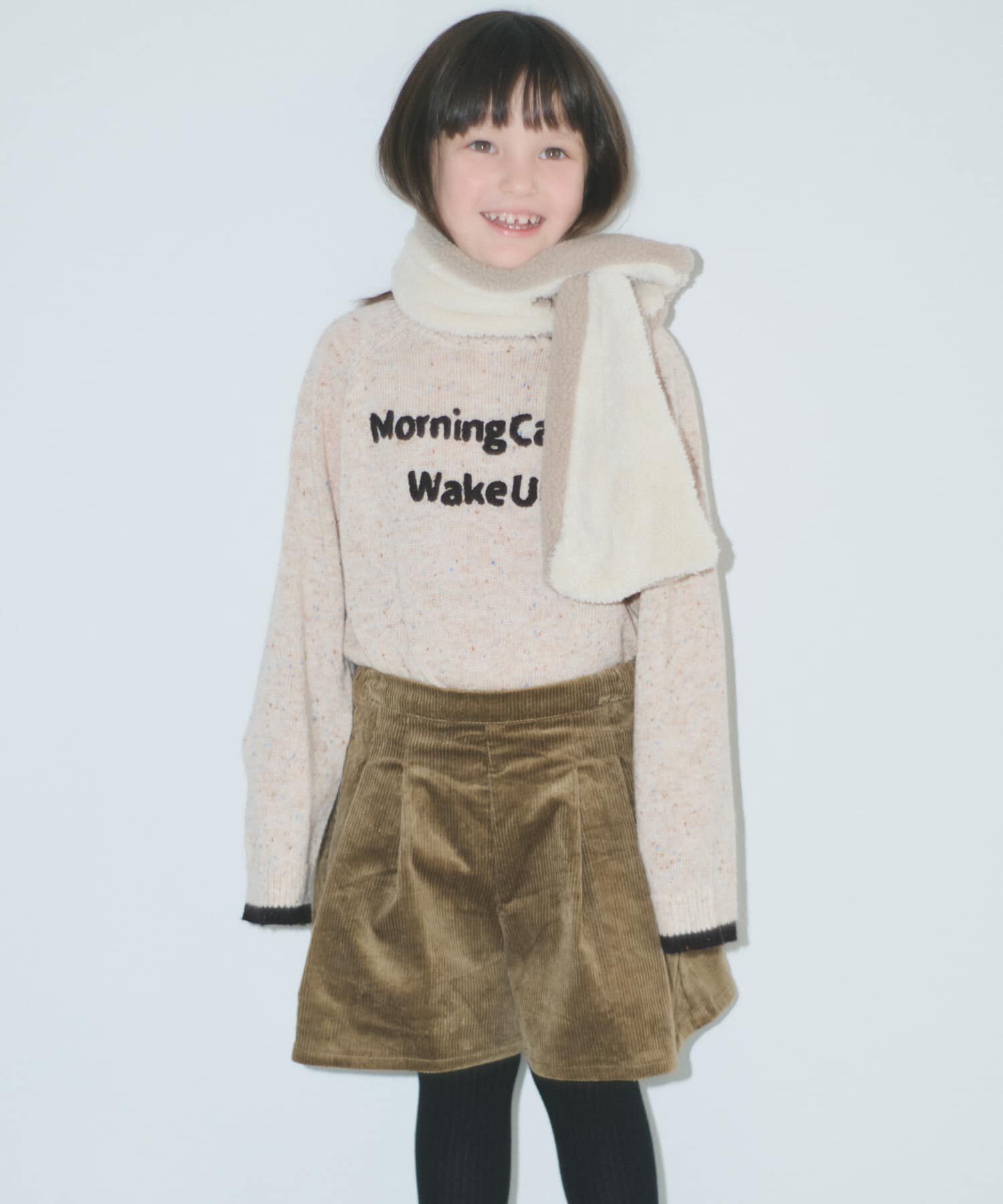 URBAN RESEARCH DOORS「サガラ刺繍ロゴニット(KIDS)」|ニット・セーター|ナチュラル