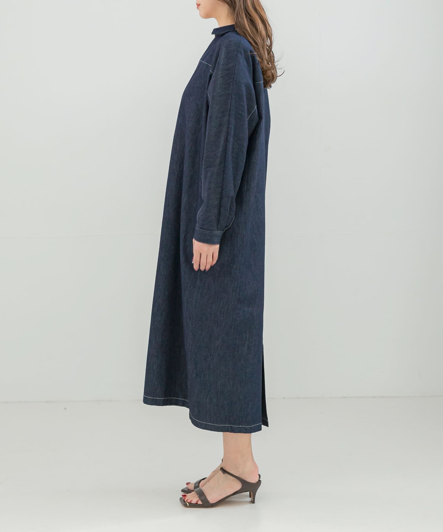 URBAN RESEARCH ROSSO「スキッパーデニムワンピース」|ワンピース|