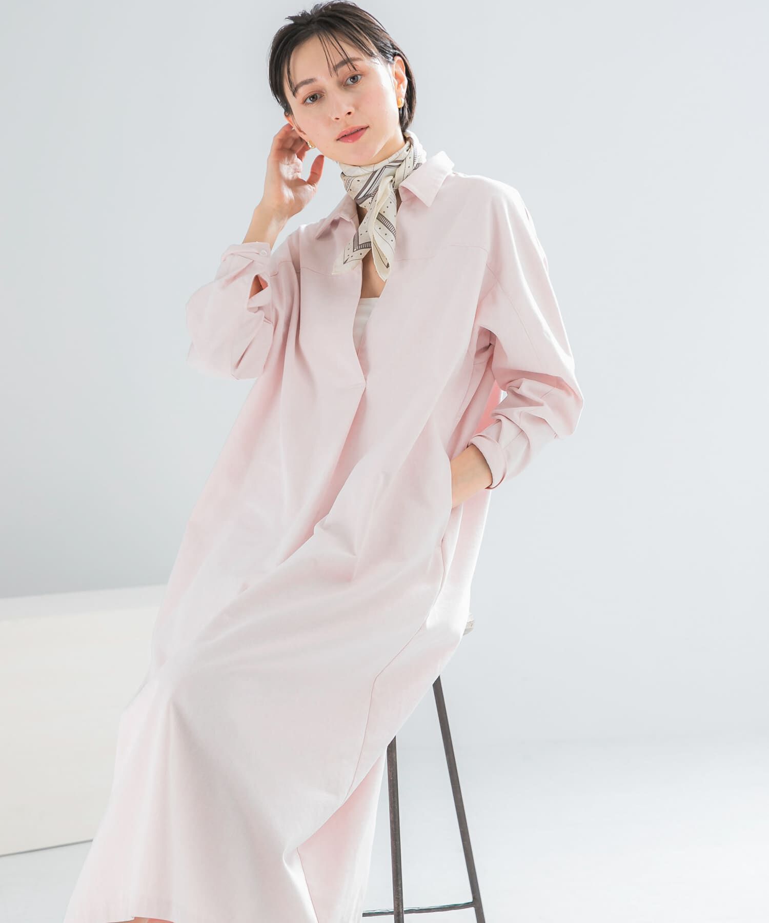 URBAN RESEARCH ROSSO「スキッパーデニムワンピース」|ワンピース|ピンク