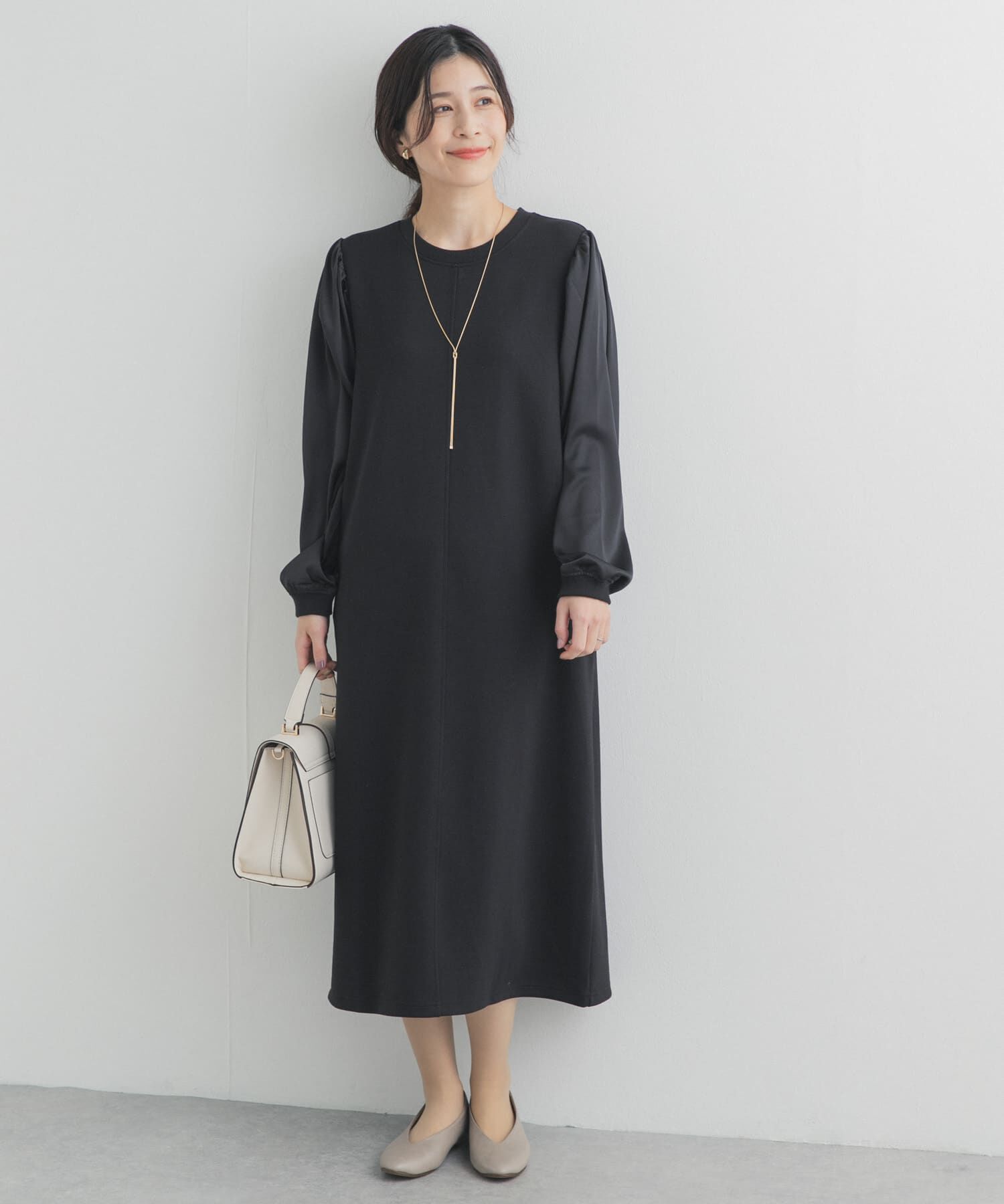 URBAN RESEARCH DOORS「ボリュームスリーブドッキングワンピース」|ワンピース|