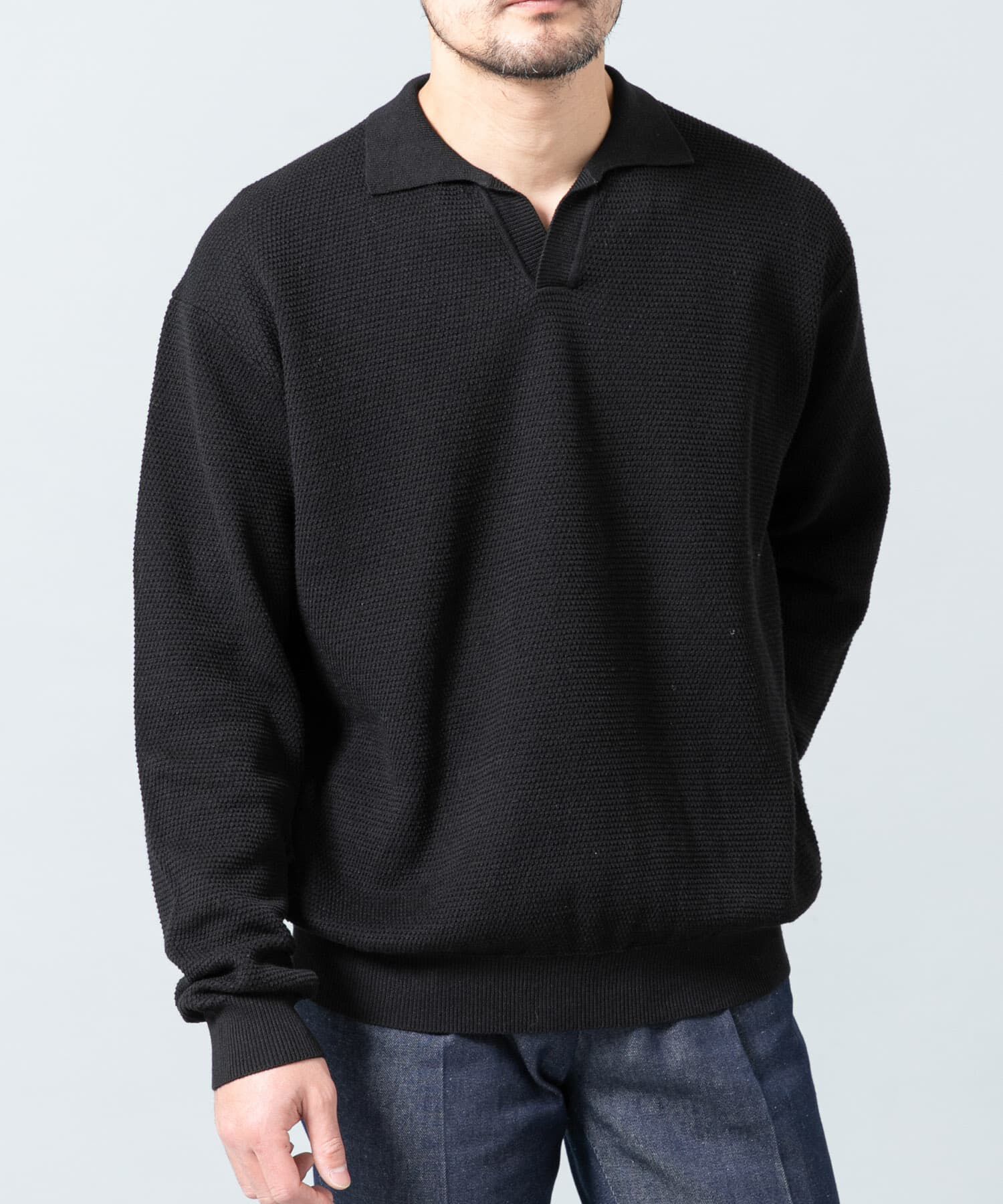 URBAN RESEARCH ROSSO「『WEB限定』変形カノコスキッパーニットポロ」|ニット・セーター|