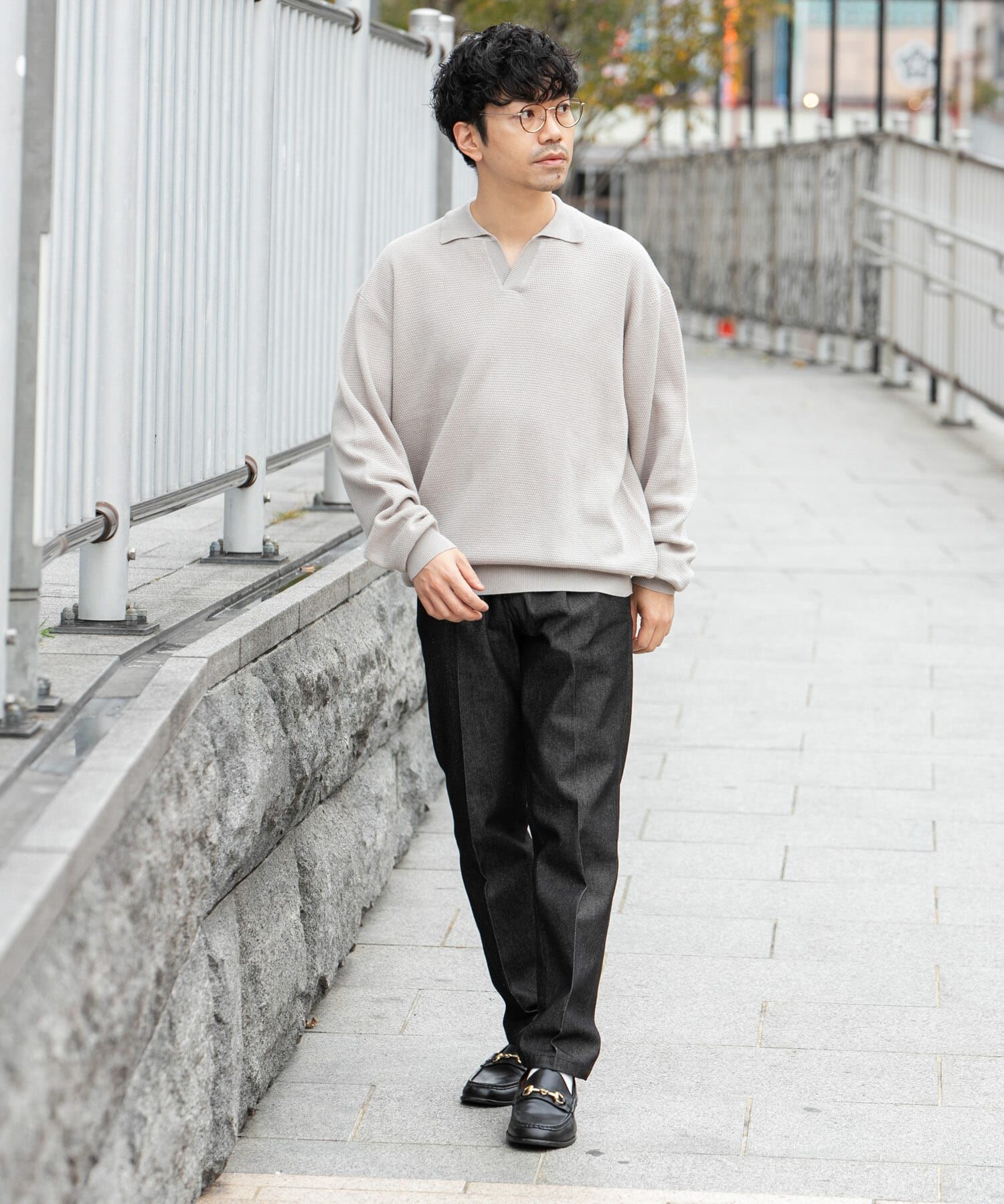 URBAN RESEARCH ROSSO「『WEB限定』変形カノコスキッパーニットポロ」|ニット・セーター|