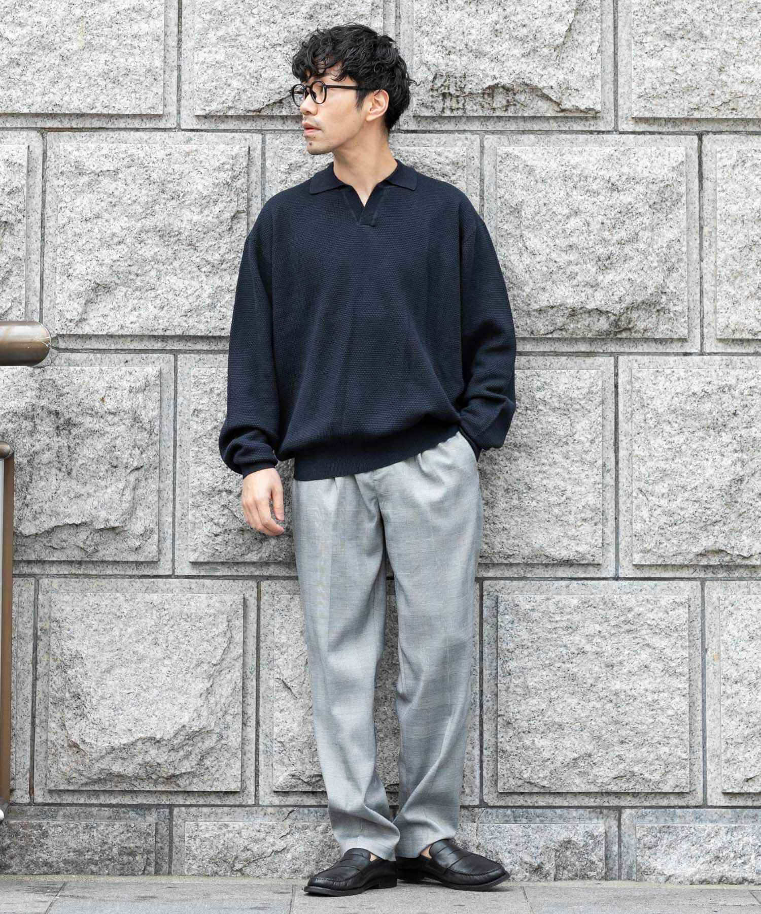 URBAN RESEARCH ROSSO「『WEB限定』変形カノコスキッパーニットポロ」|ニット・セーター|