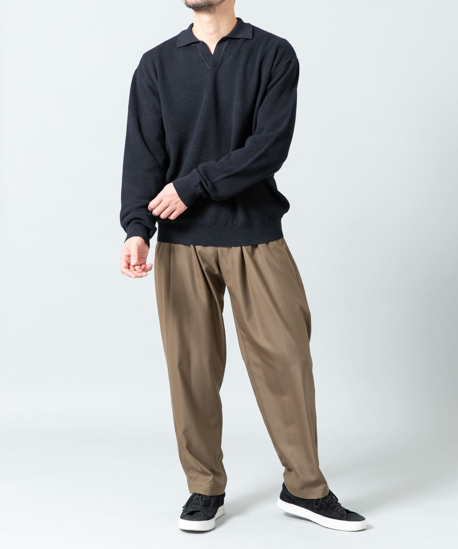 URBAN RESEARCH ROSSO「『WEB限定』変形カノコスキッパーニットポロ」|ニット・セーター|