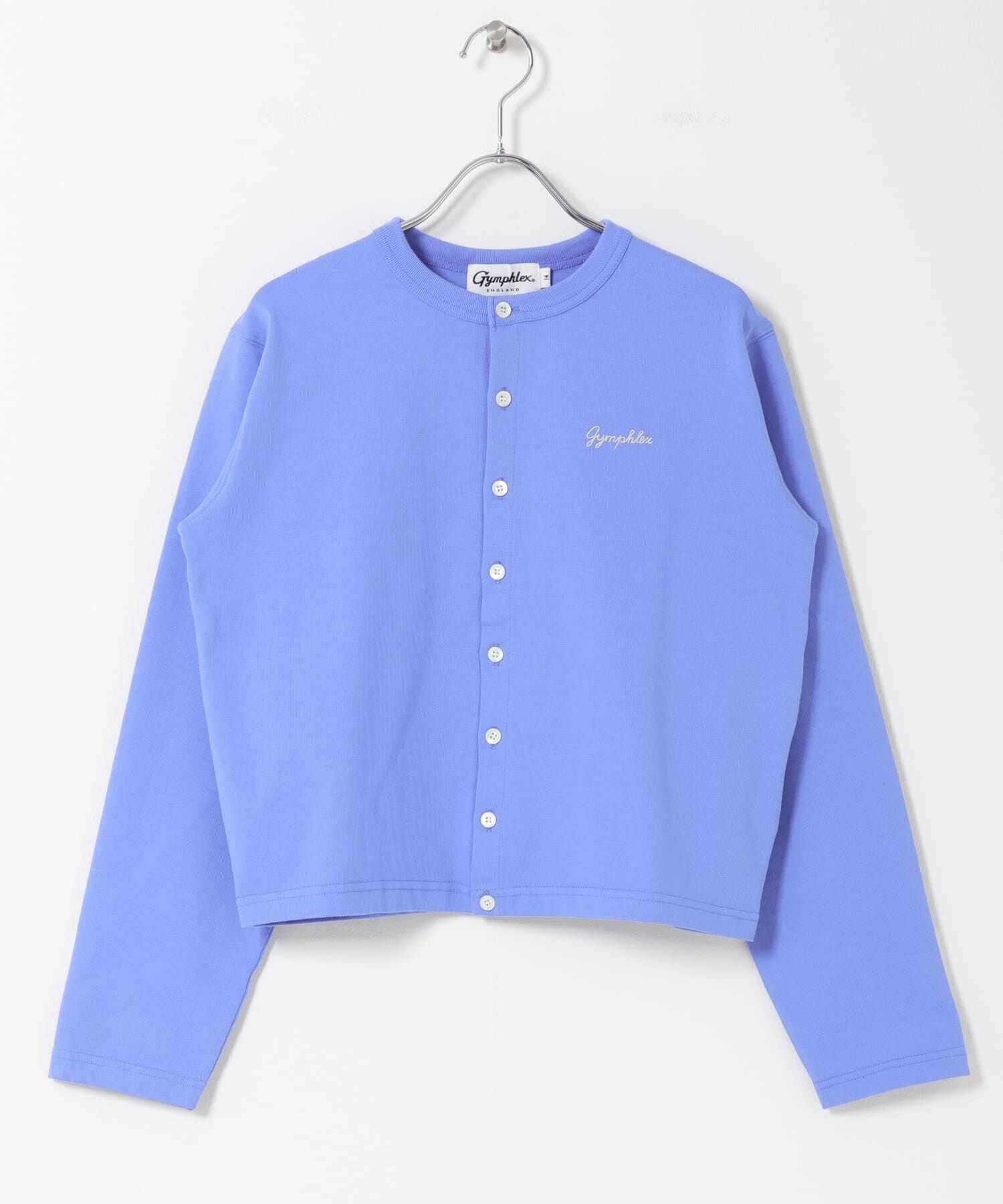 URBAN RESEARCH DOORS「GYMPHLEX　SHORT CREW NECK CARDIGAN」|カーディガン|ブルー