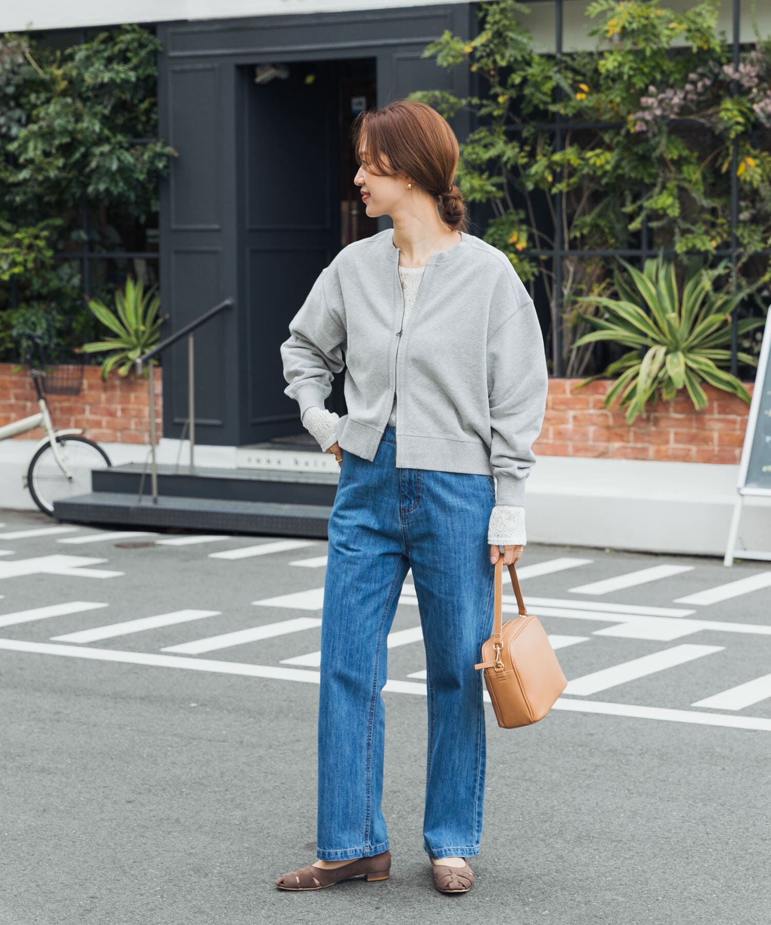 URBAN RESEARCH DOORS「『WEB/一部店舗限定カラー』コットンスウェットジップカーディガン」|カーディガン|