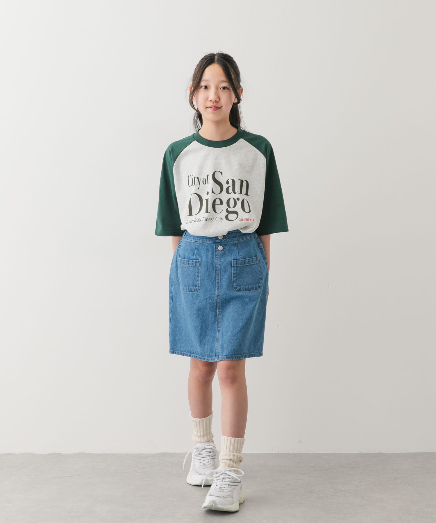 URBAN RESEARCH DOORS「『150サイズ』ロゴプリントラグランTシャツ(KIDS)」|その他|