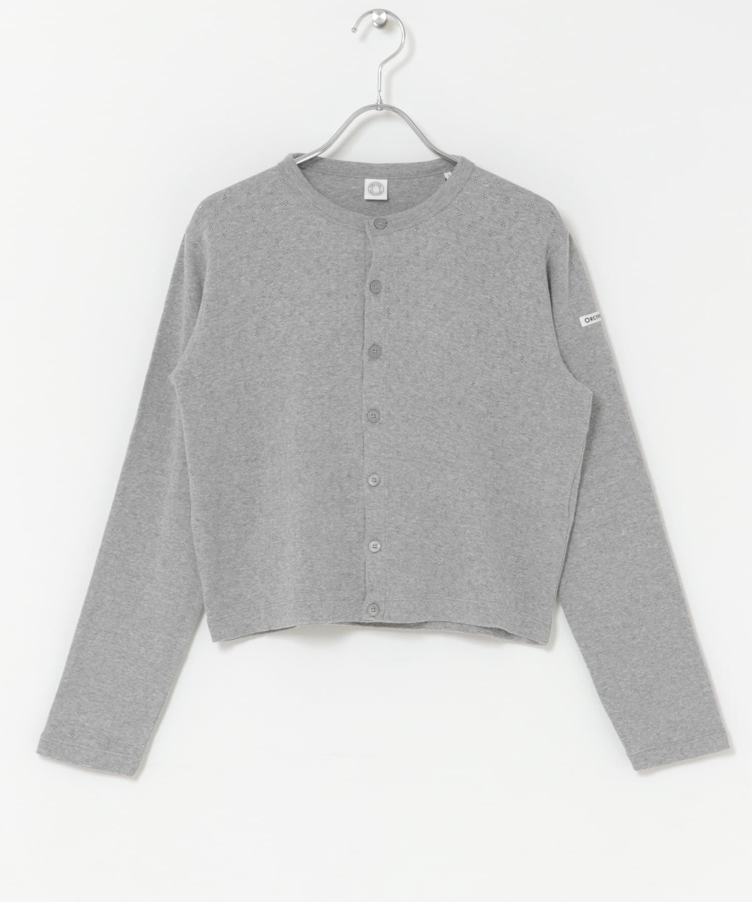 URBAN RESEARCH DOORS「ORCIVAL　CREW NECK CARDIGAN」|カーディガン|グレー