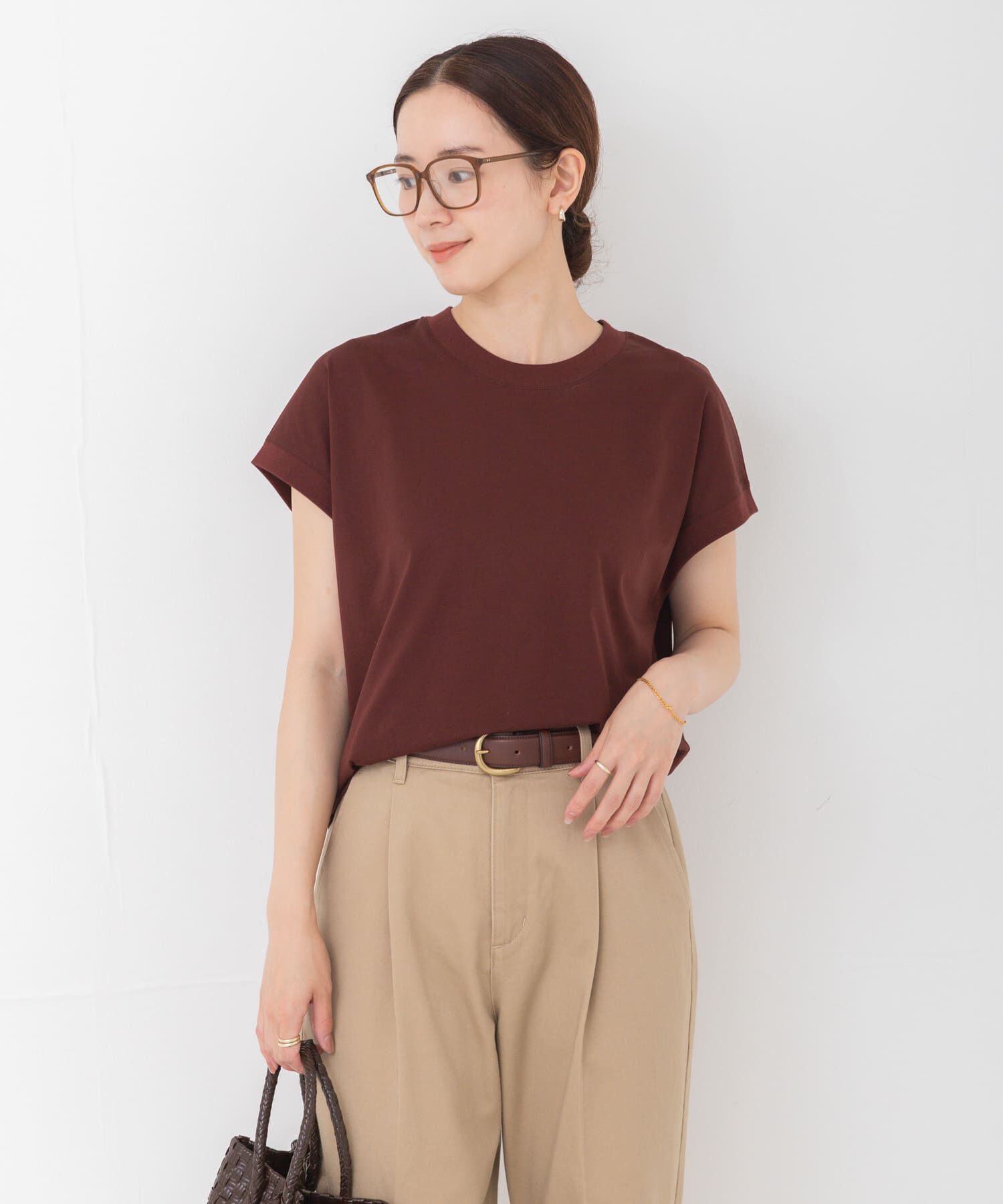 URBAN RESEARCH「『UR TECH/汗染み防止』スーピマコットンフレンチスリーブカットソー」|Tシャツ・カットソー|