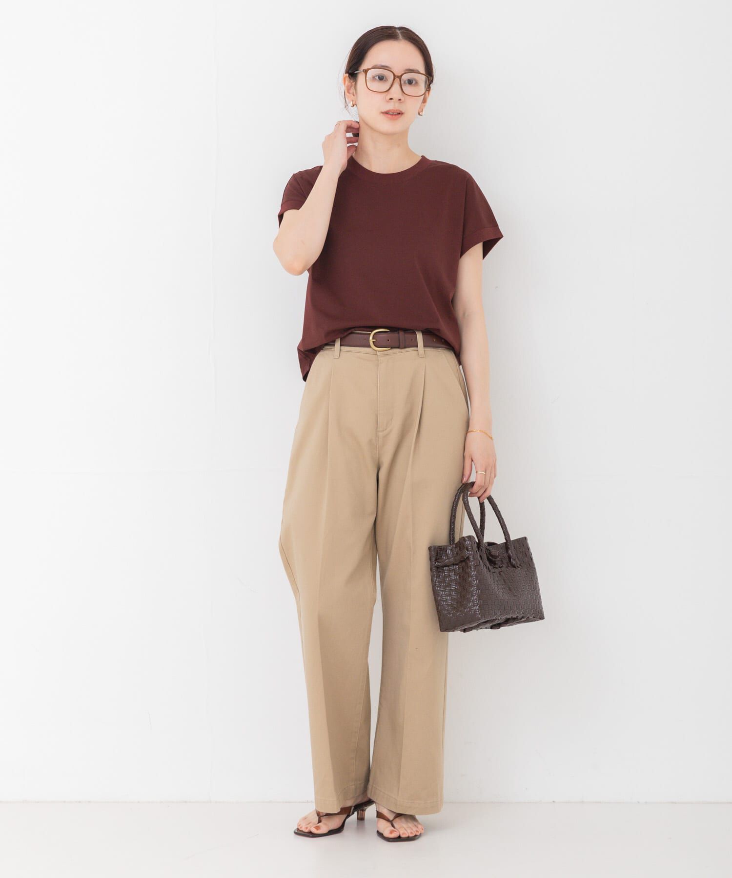URBAN RESEARCH「『UR TECH/汗染み防止』スーピマコットンフレンチスリーブカットソー」|Tシャツ・カットソー|