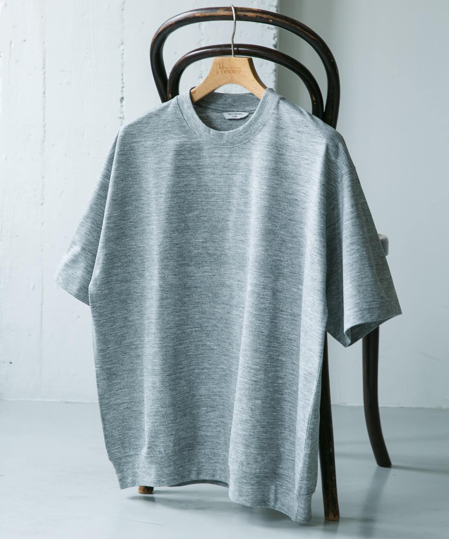 URBAN RESEARCH DOORS「『吸水速乾/防ｼﾜ/抗ﾋﾟﾘﾝｸﾞ/UVｶｯﾄ/ｲｰｼﾞｰｹｱ』DRYMIX ｸﾙｰ」|Tシャツ・カットソー|グレー
