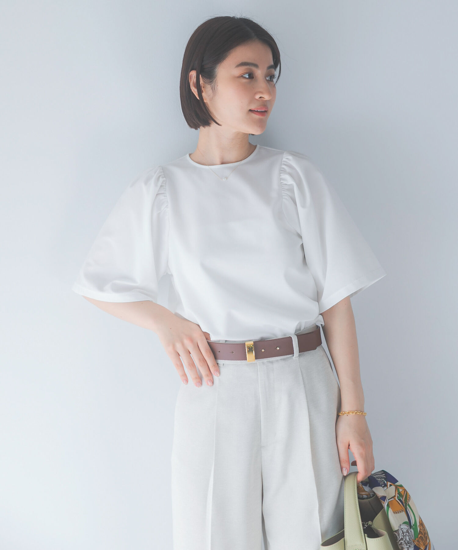 URBAN RESEARCH ROSSO「吸水速乾フレアスリーブカットソー」|Tシャツ・カットソー|