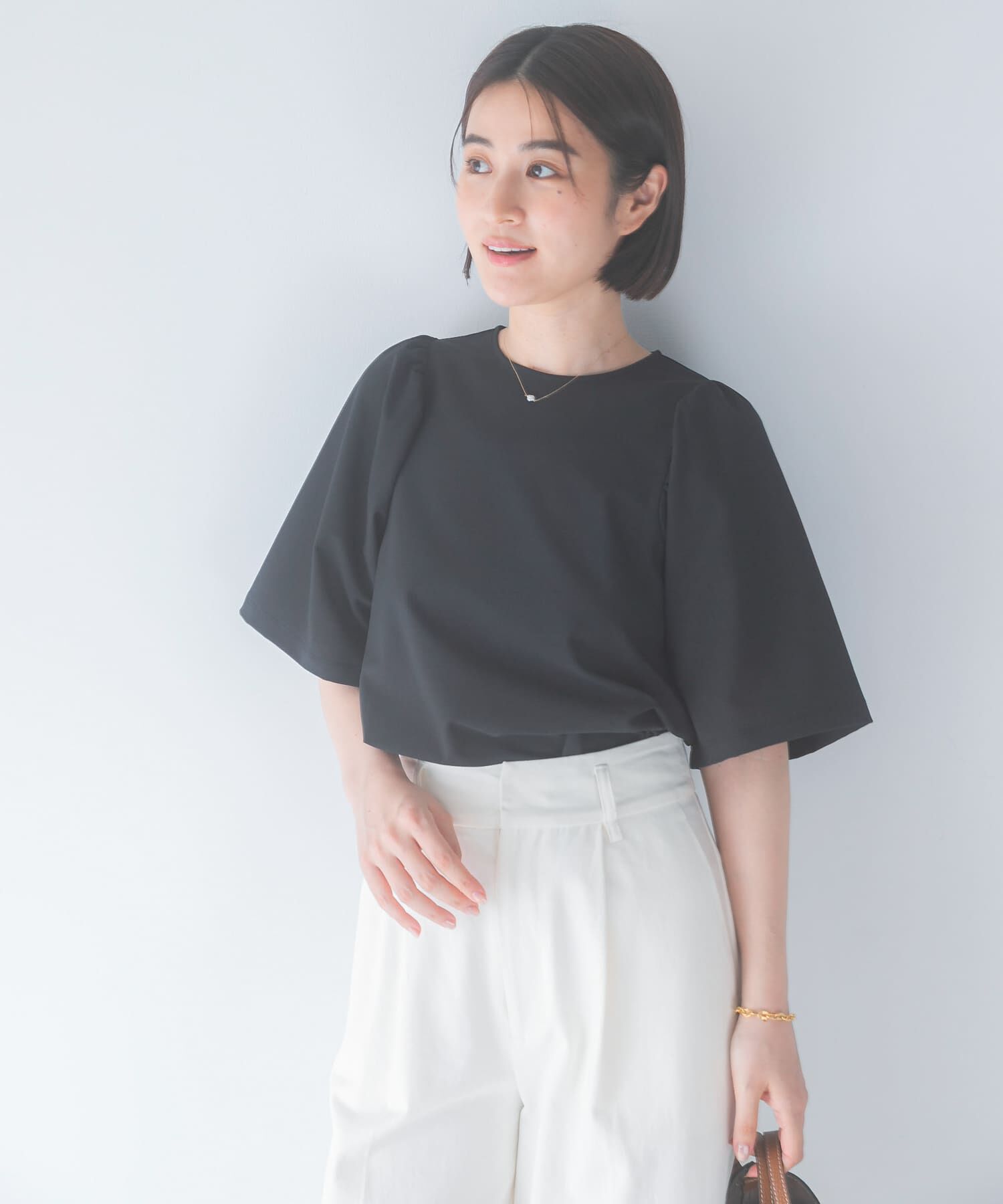 URBAN RESEARCH ROSSO「吸水速乾フレアスリーブカットソー」|Tシャツ・カットソー|