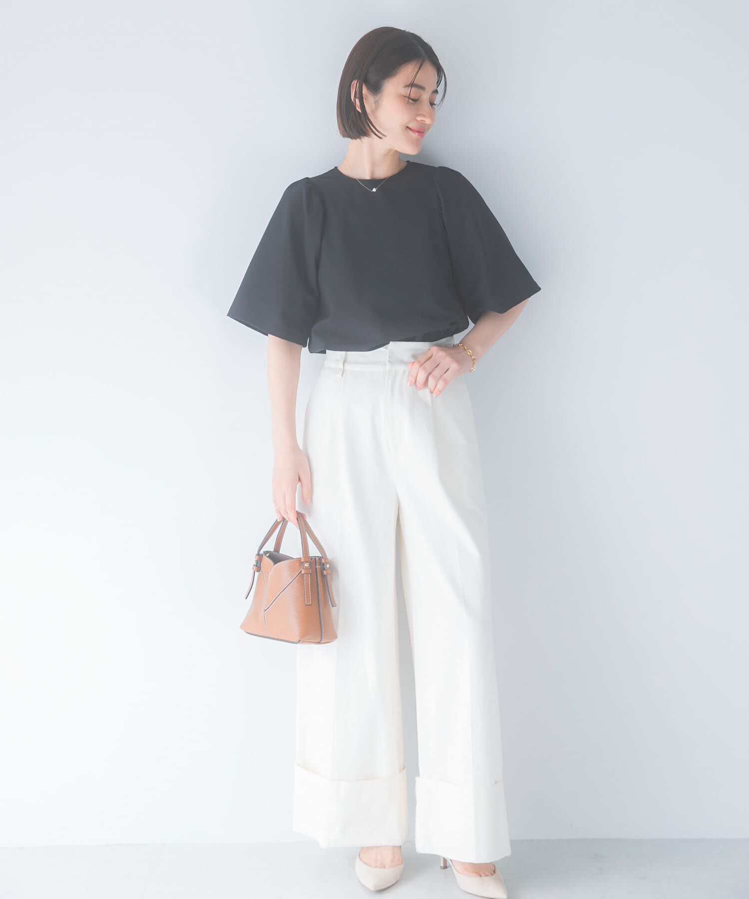 URBAN RESEARCH ROSSO「吸水速乾フレアスリーブカットソー」|Tシャツ・カットソー|