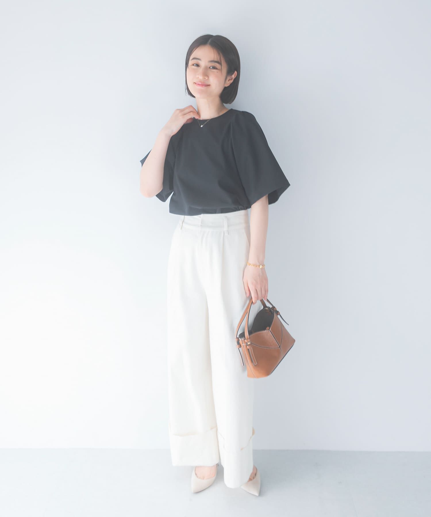 URBAN RESEARCH ROSSO「吸水速乾フレアスリーブカットソー」|Tシャツ・カットソー|