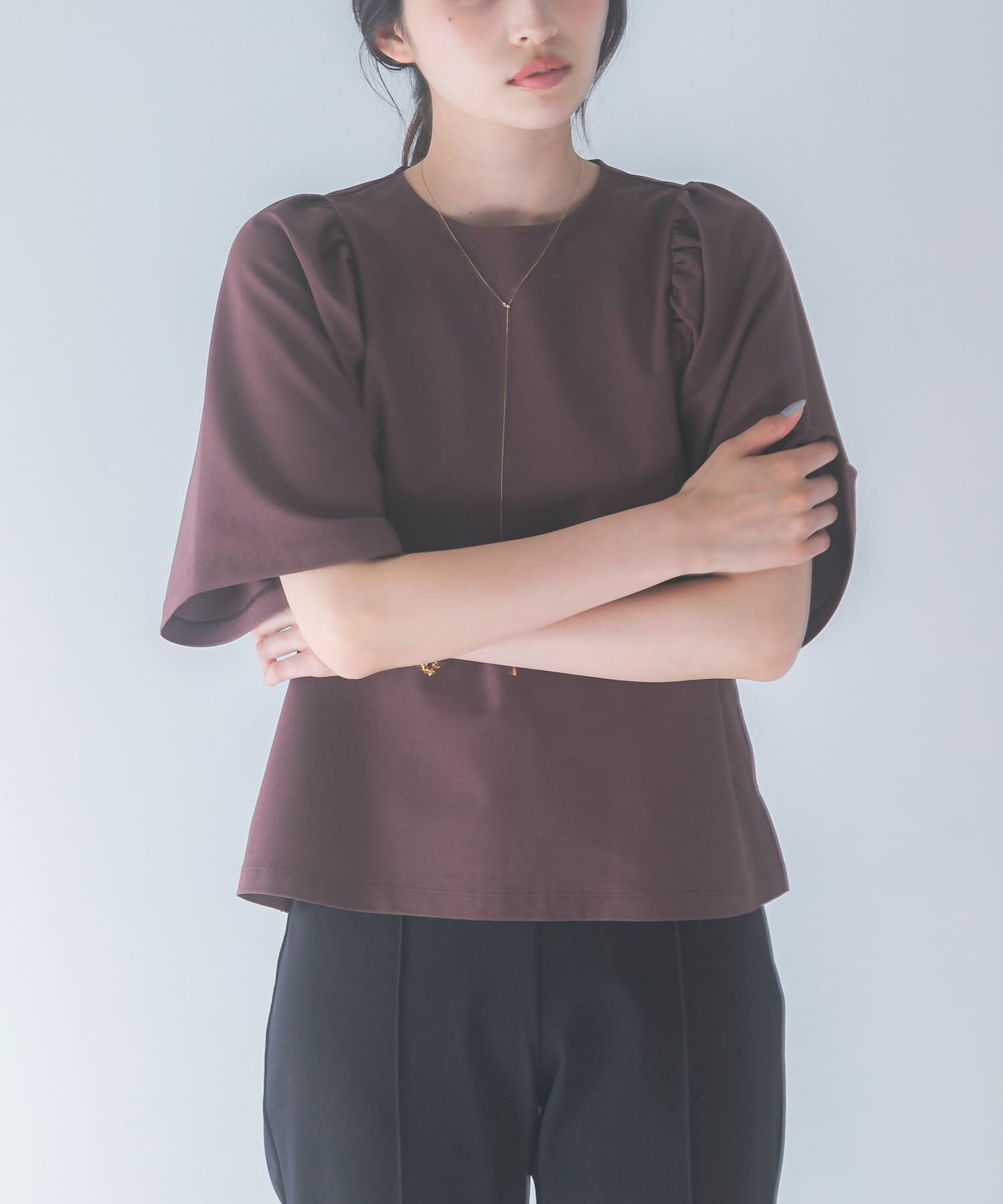 URBAN RESEARCH ROSSO「吸水速乾フレアスリーブカットソー」|Tシャツ・カットソー|