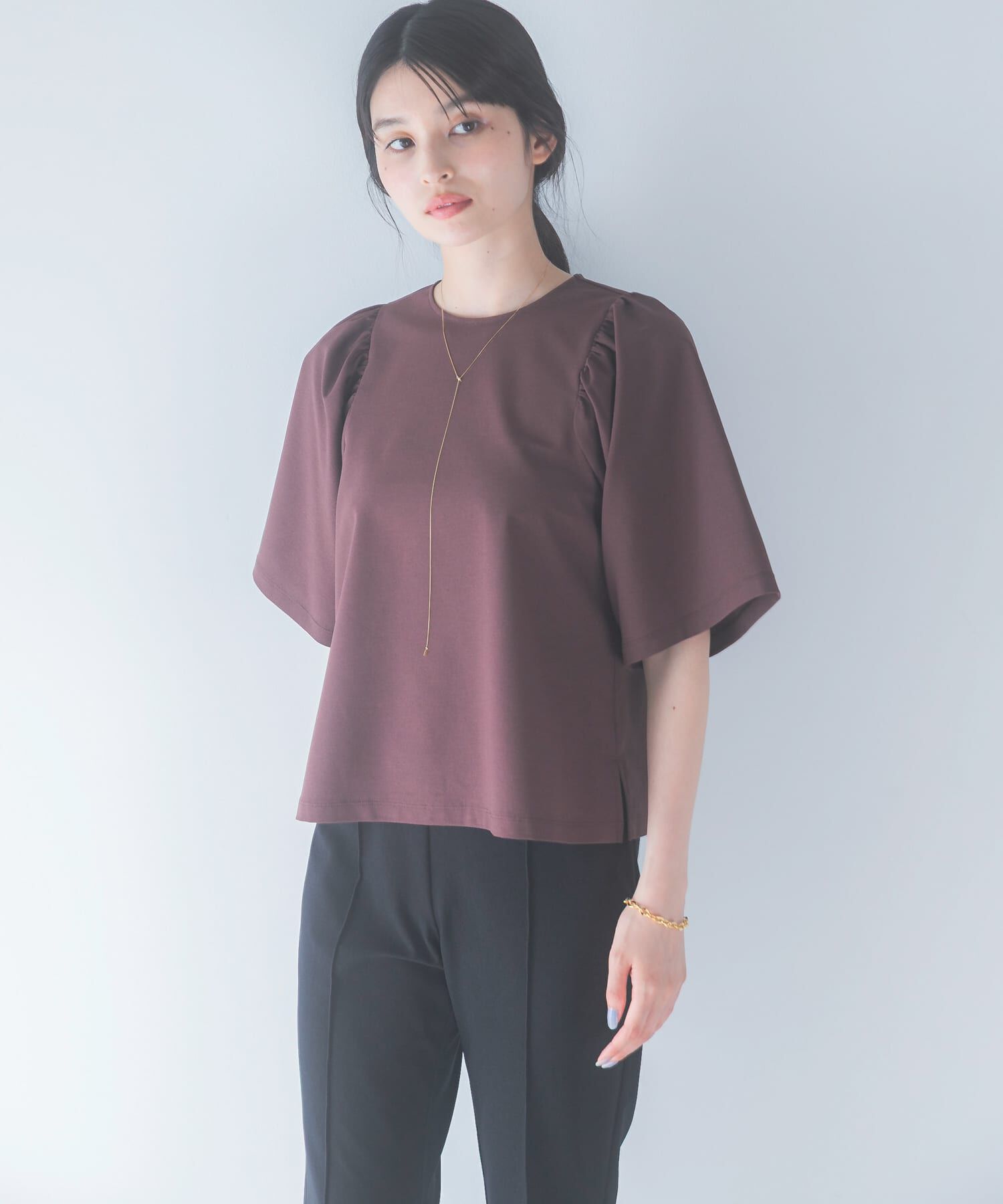 URBAN RESEARCH ROSSO「吸水速乾フレアスリーブカットソー」|Tシャツ・カットソー|