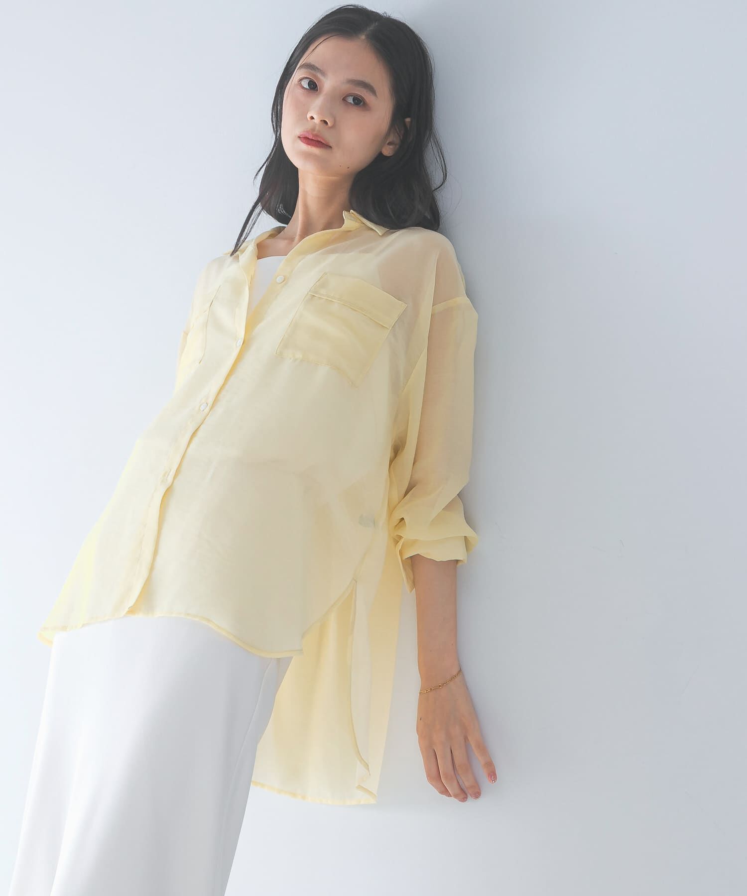 URBAN RESEARCH ROSSO「シアースキッパーシャツ」|シャツ・ブラウス|イエロー