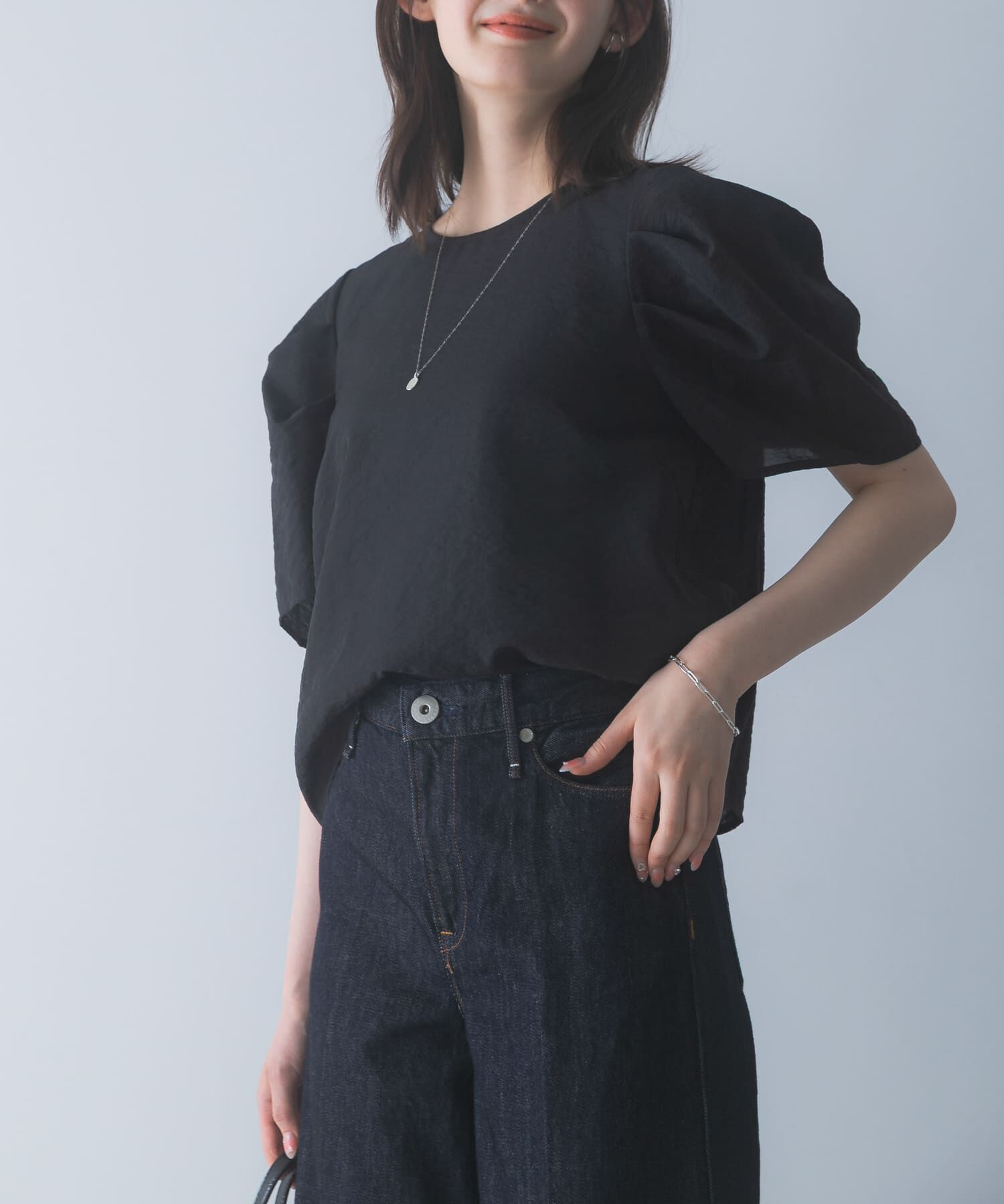 URBAN RESEARCH ROSSO「『WEB限定』フォルムスリーブシアーブラウス」|シャツ・ブラウス|