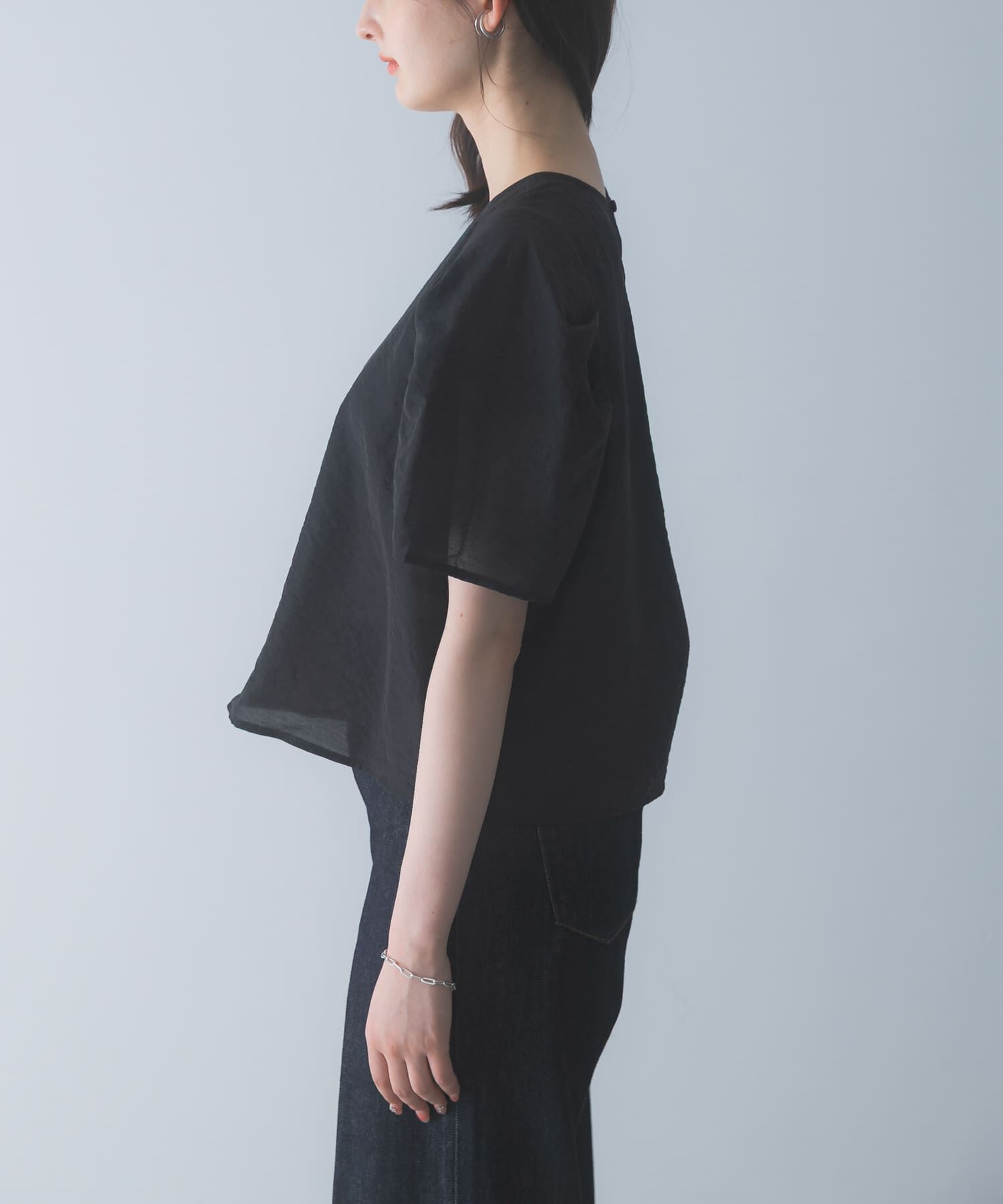 URBAN RESEARCH ROSSO「『WEB限定』フォルムスリーブシアーブラウス」|シャツ・ブラウス|