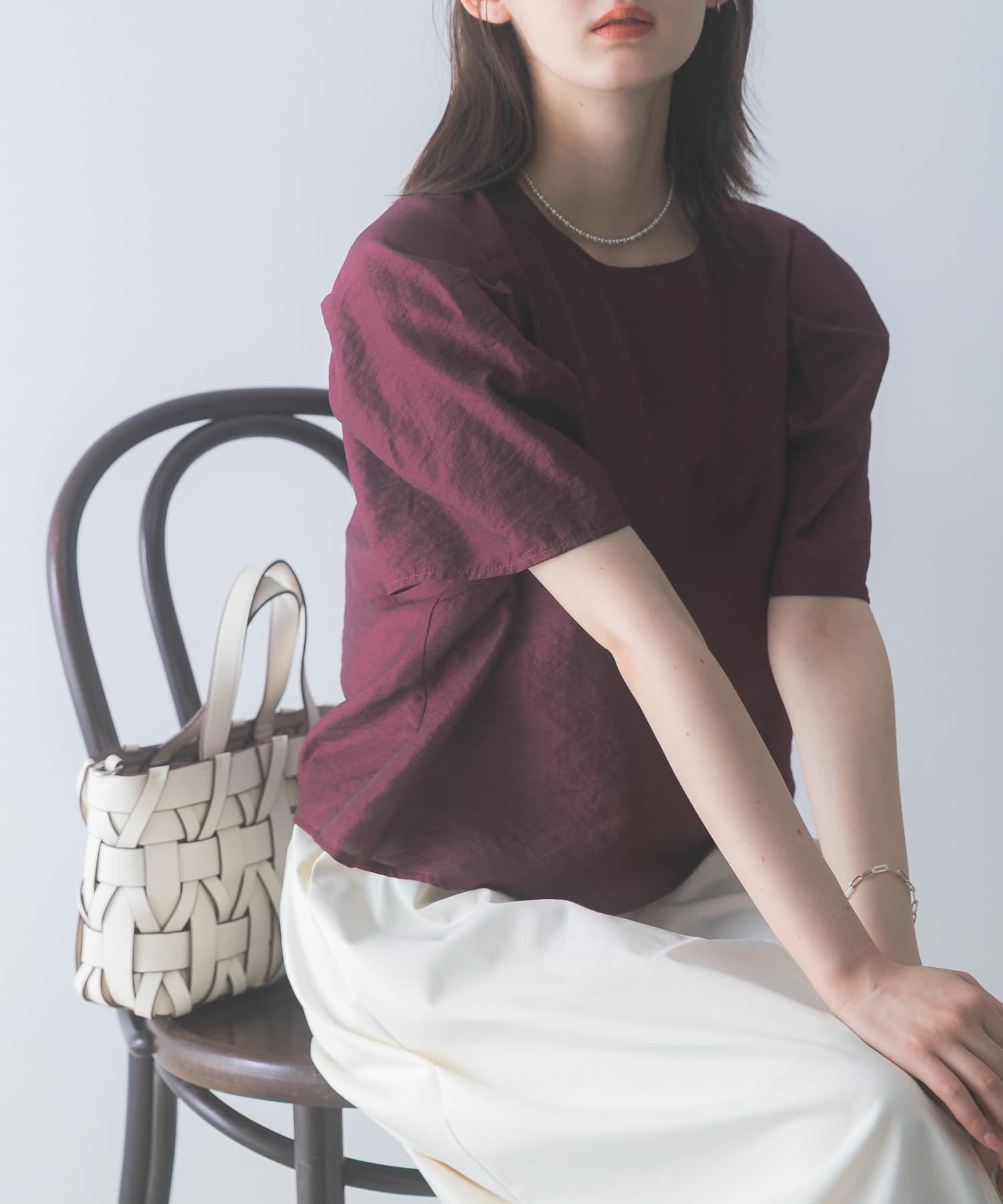 URBAN RESEARCH ROSSO「『WEB限定』フォルムスリーブシアーブラウス」|シャツ・ブラウス|