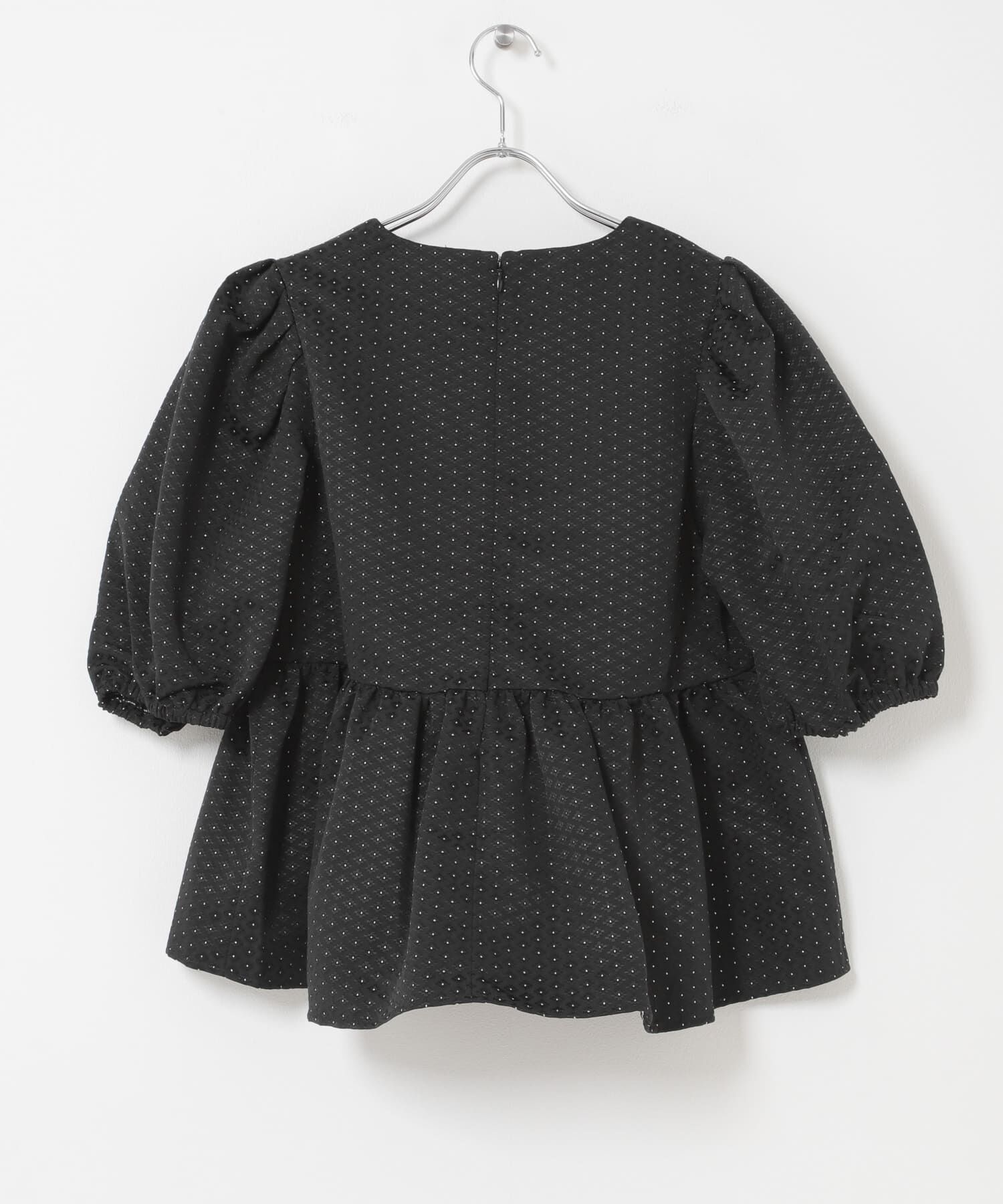 URBAN RESEARCH ROSSO「『WEB限定』ジャガードペプラムＶネックブラウス」|シャツ・ブラウス|
