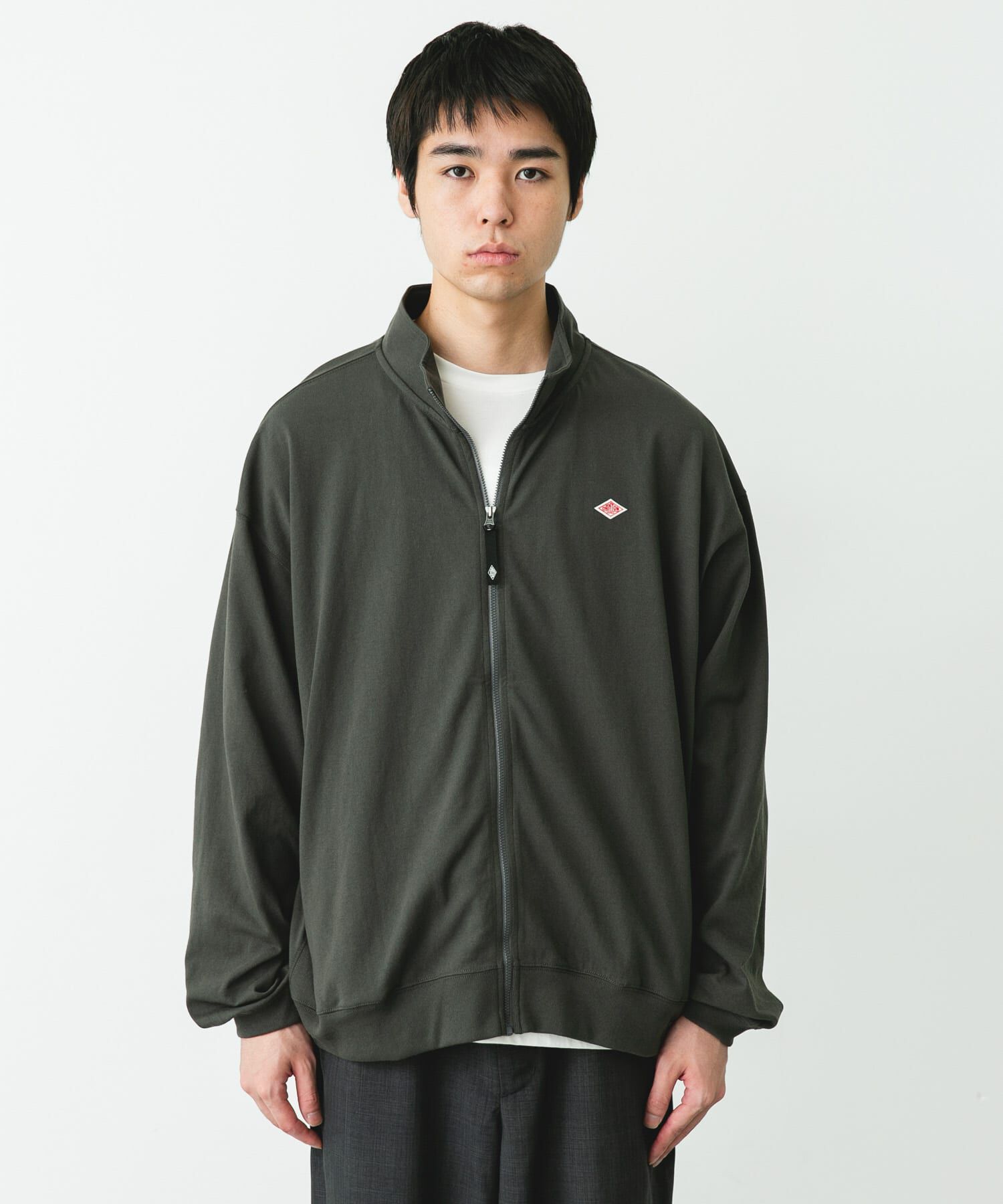 URBAN RESEARCH DOORS「DANTON　SWEAT ZIP BLOUSON」|ノーカラーコート|