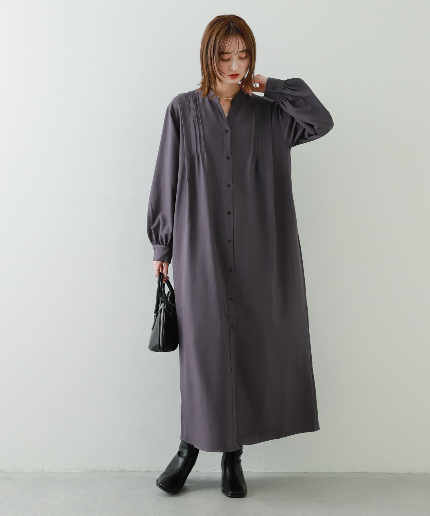SENSE OF PLACE by URBAN RESEARCH「『Shortサイズあり』タックシャツワンピース」|ワンピース|