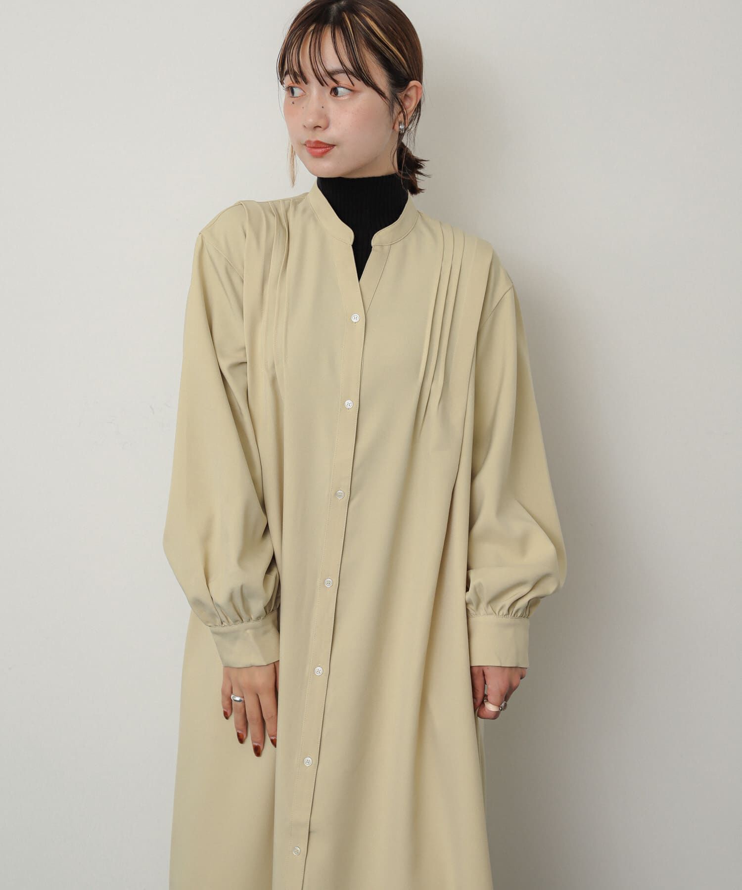 SENSE OF PLACE by URBAN RESEARCH「『Shortサイズあり』タックシャツワンピース」|ワンピース|