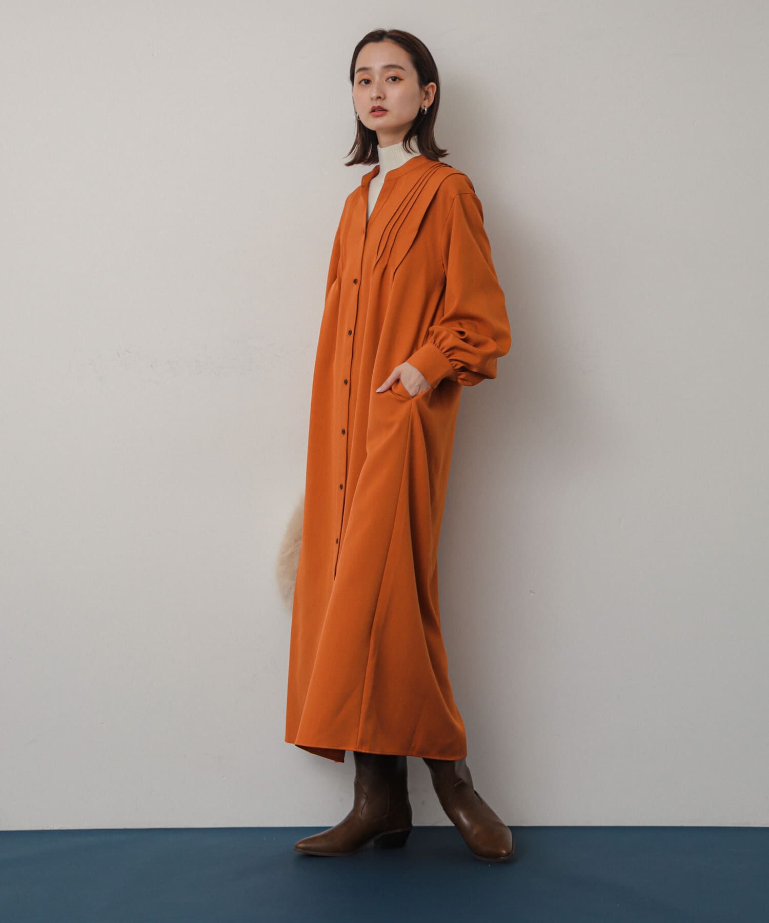 SENSE OF PLACE by URBAN RESEARCH「『Shortサイズあり』タックシャツワンピース」|ワンピース|