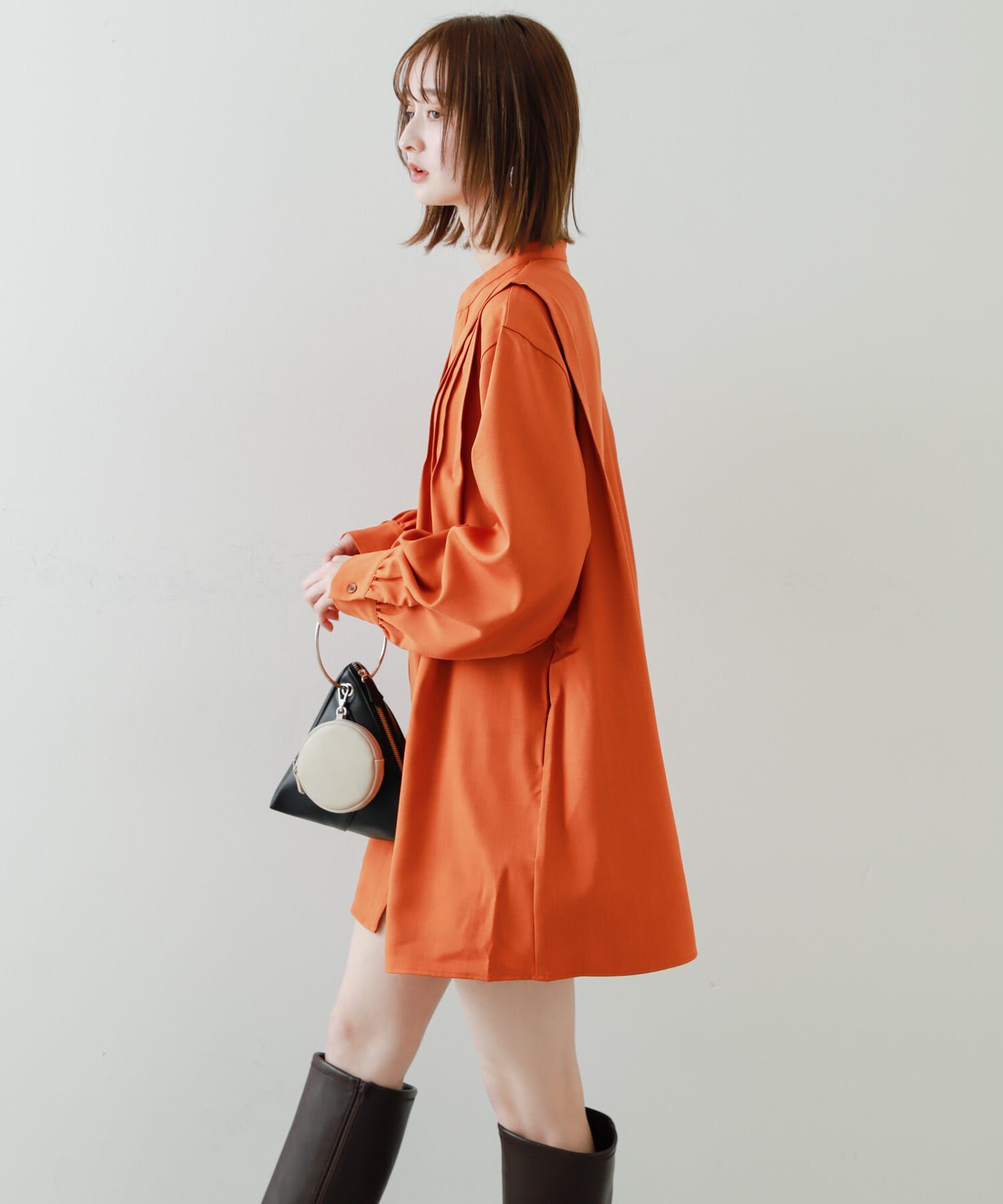 SENSE OF PLACE by URBAN RESEARCH「『Shortサイズあり』タックシャツワンピース」|ワンピース|