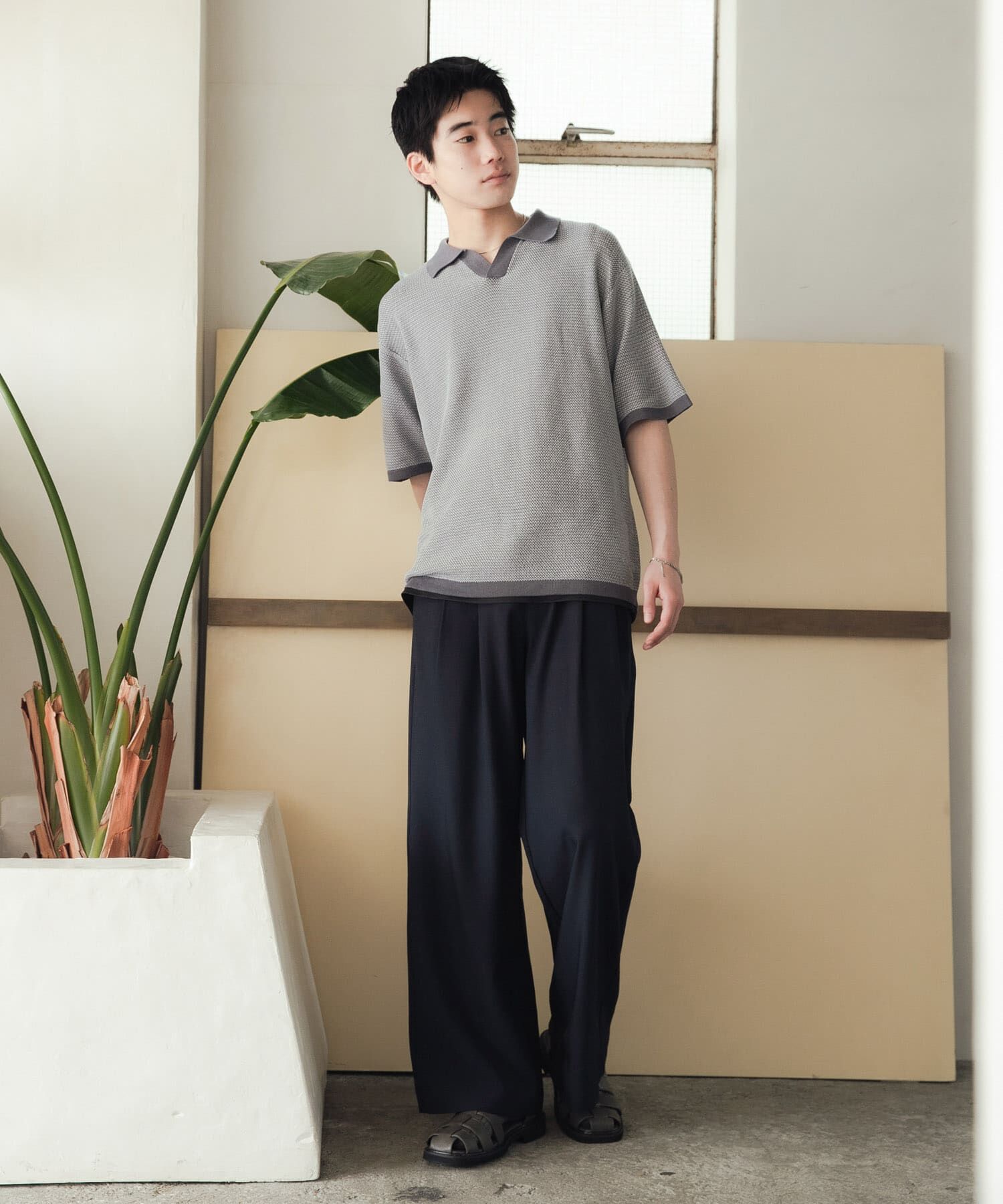 SENSE OF PLACE by URBAN RESEARCH「『洗濯可』ミックススキッパーニット」|ニット・セーター|