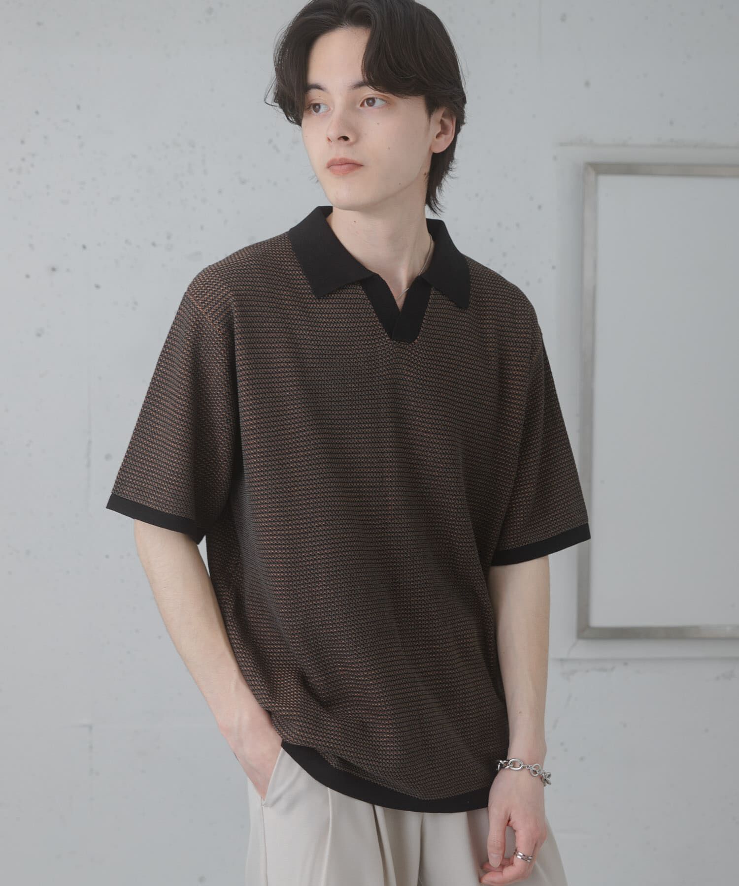 SENSE OF PLACE by URBAN RESEARCH「『洗濯可』ミックススキッパーニット」|ニット・セーター|