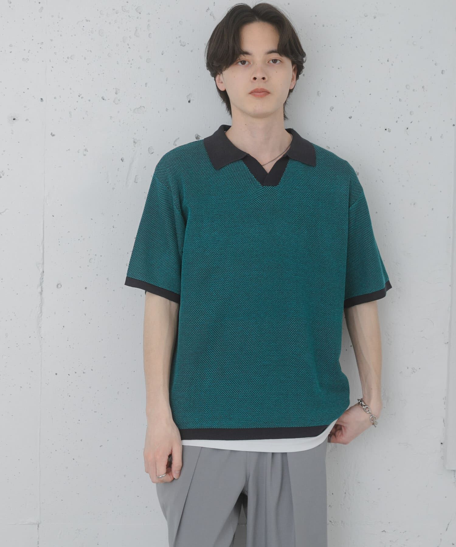 SENSE OF PLACE by URBAN RESEARCH「『洗濯可』ミックススキッパーニット」|ニット・セーター|