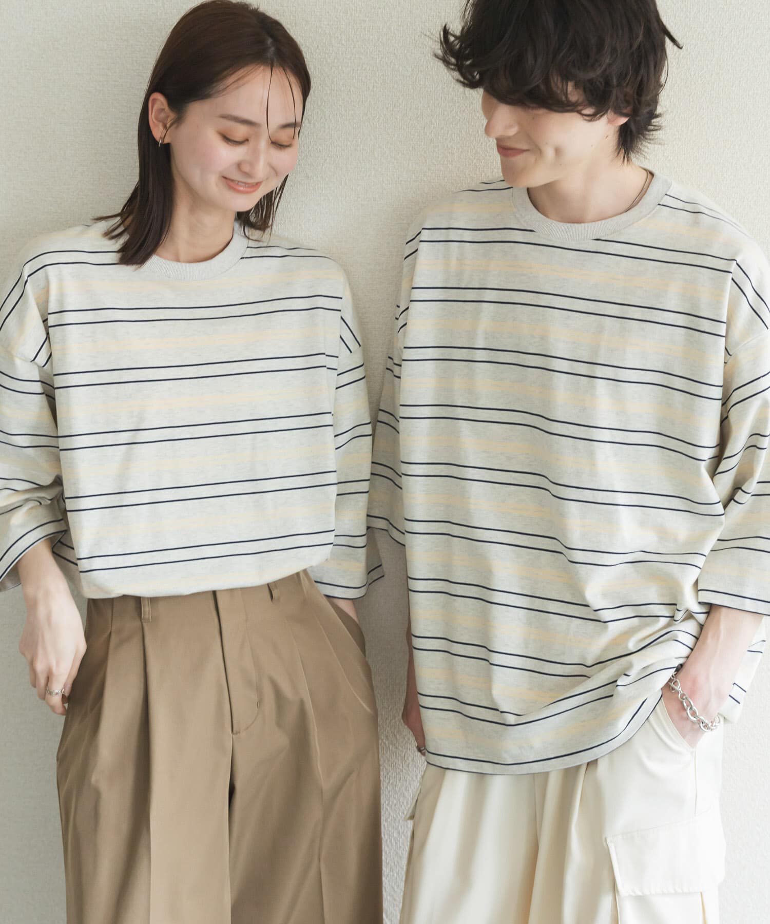 SENSE OF PLACE by URBAN RESEARCH「『ユニセックス』ボーダーエクストラルーズTシャツ」|Tシャツ・カットソー|