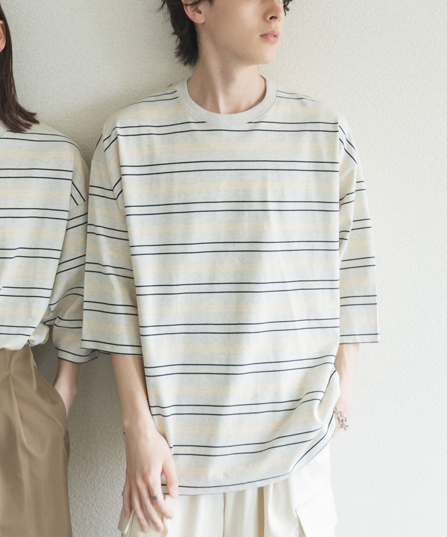 SENSE OF PLACE by URBAN RESEARCH「『ユニセックス』ボーダーエクストラルーズTシャツ」|Tシャツ・カットソー|