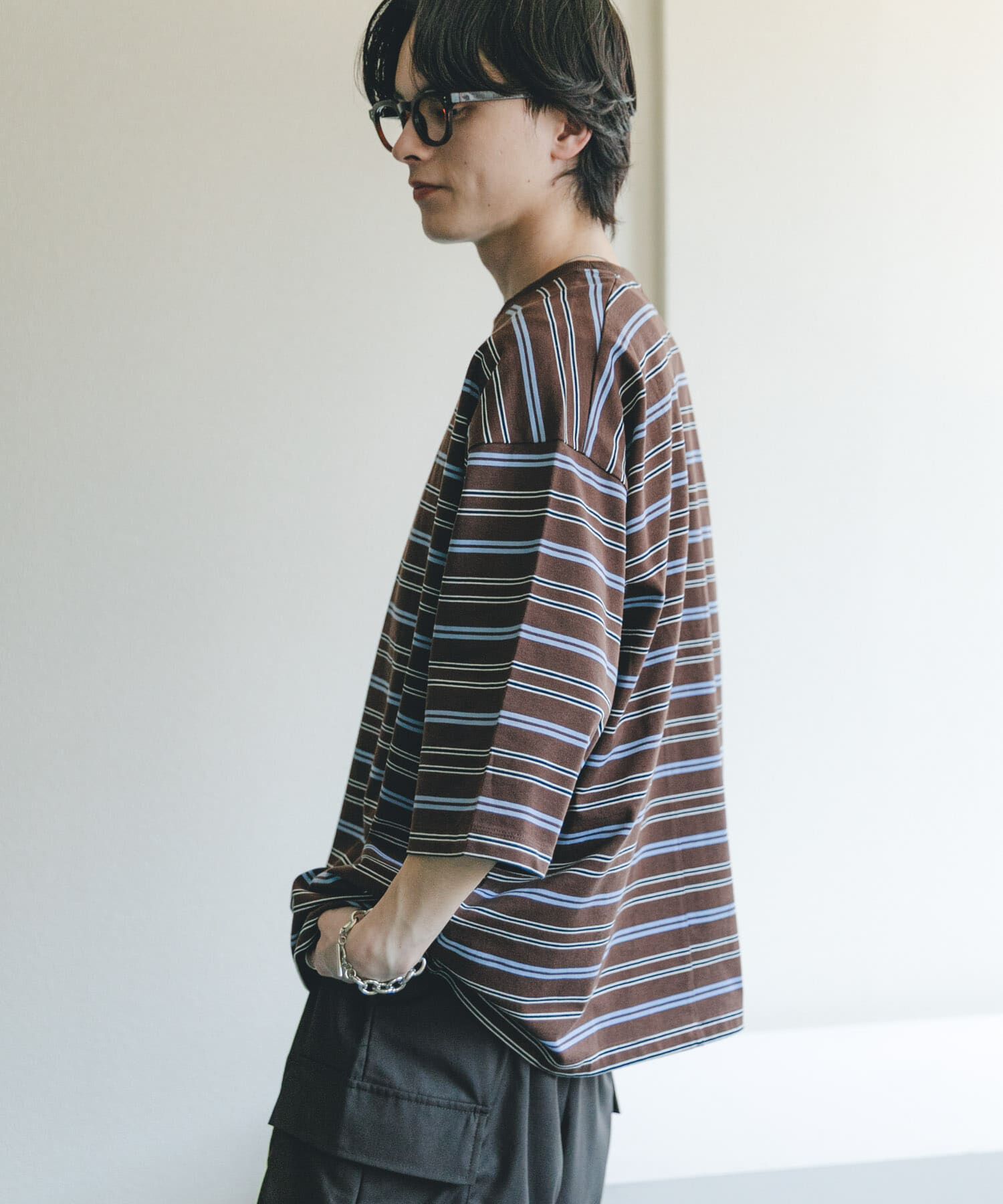 SENSE OF PLACE by URBAN RESEARCH「『ユニセックス』ボーダーエクストラルーズTシャツ」|Tシャツ・カットソー|