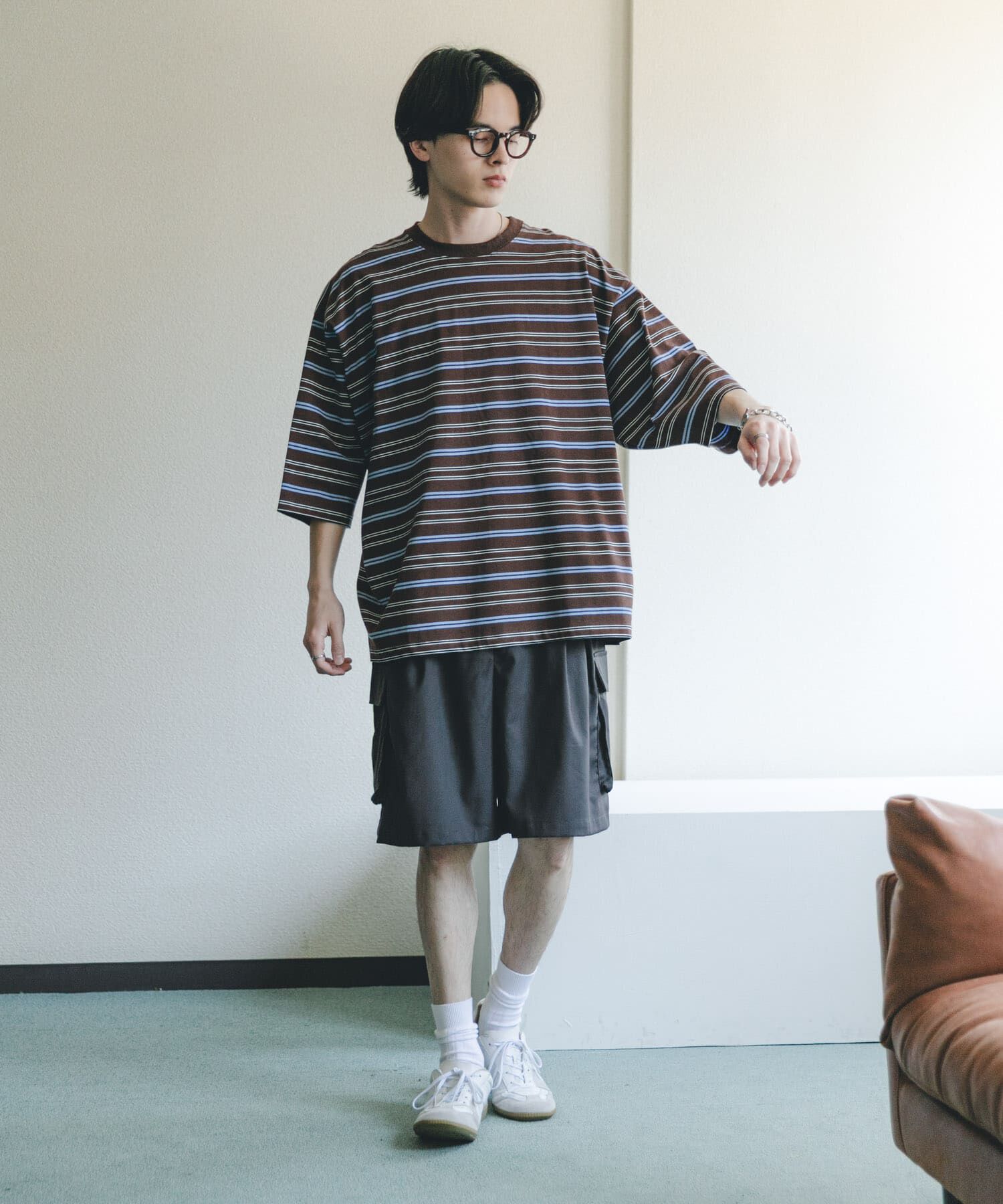 SENSE OF PLACE by URBAN RESEARCH「『ユニセックス』ボーダーエクストラルーズTシャツ」|Tシャツ・カットソー|