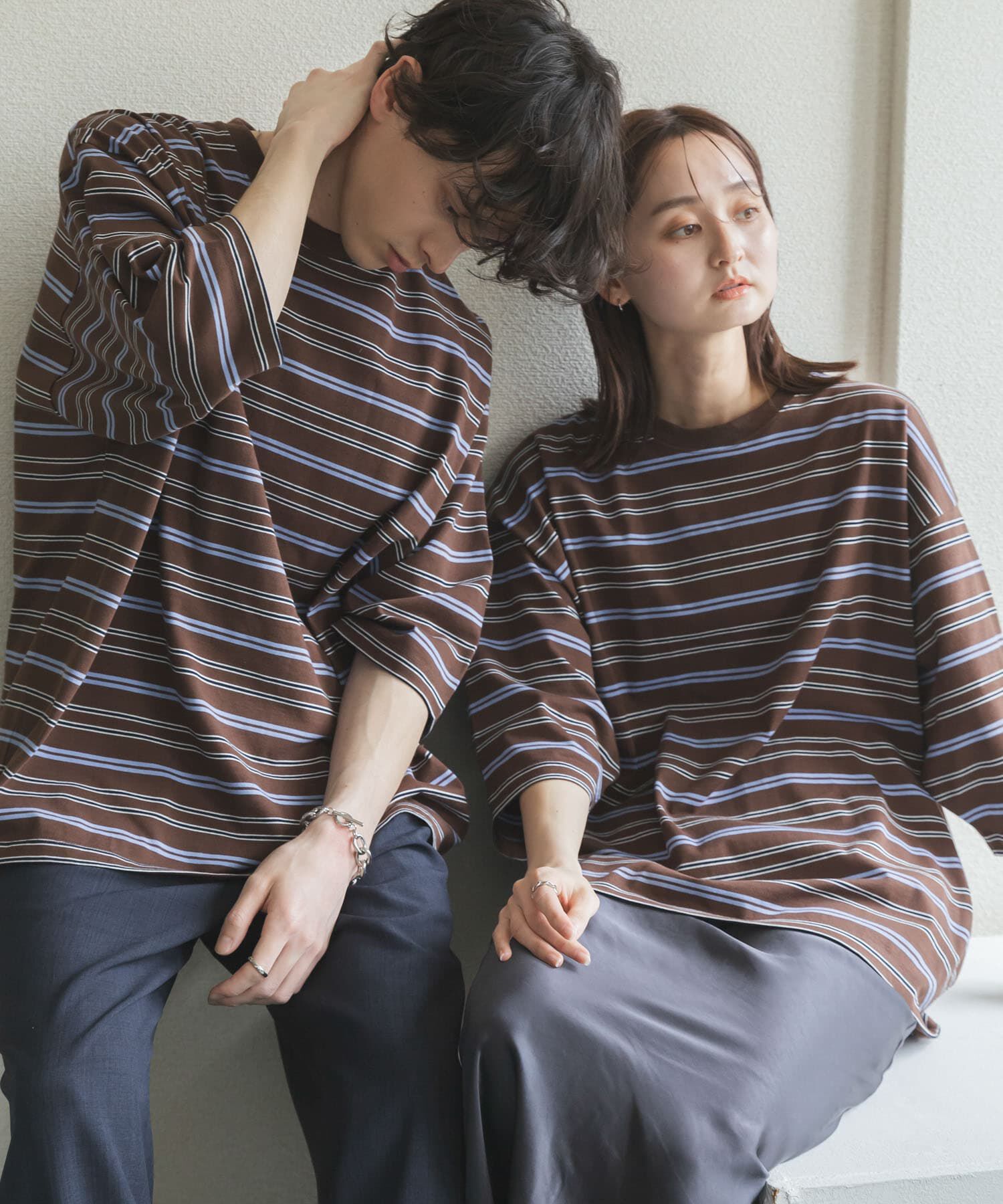 SENSE OF PLACE by URBAN RESEARCH「『ユニセックス』ボーダーエクストラルーズTシャツ」|Tシャツ・カットソー|