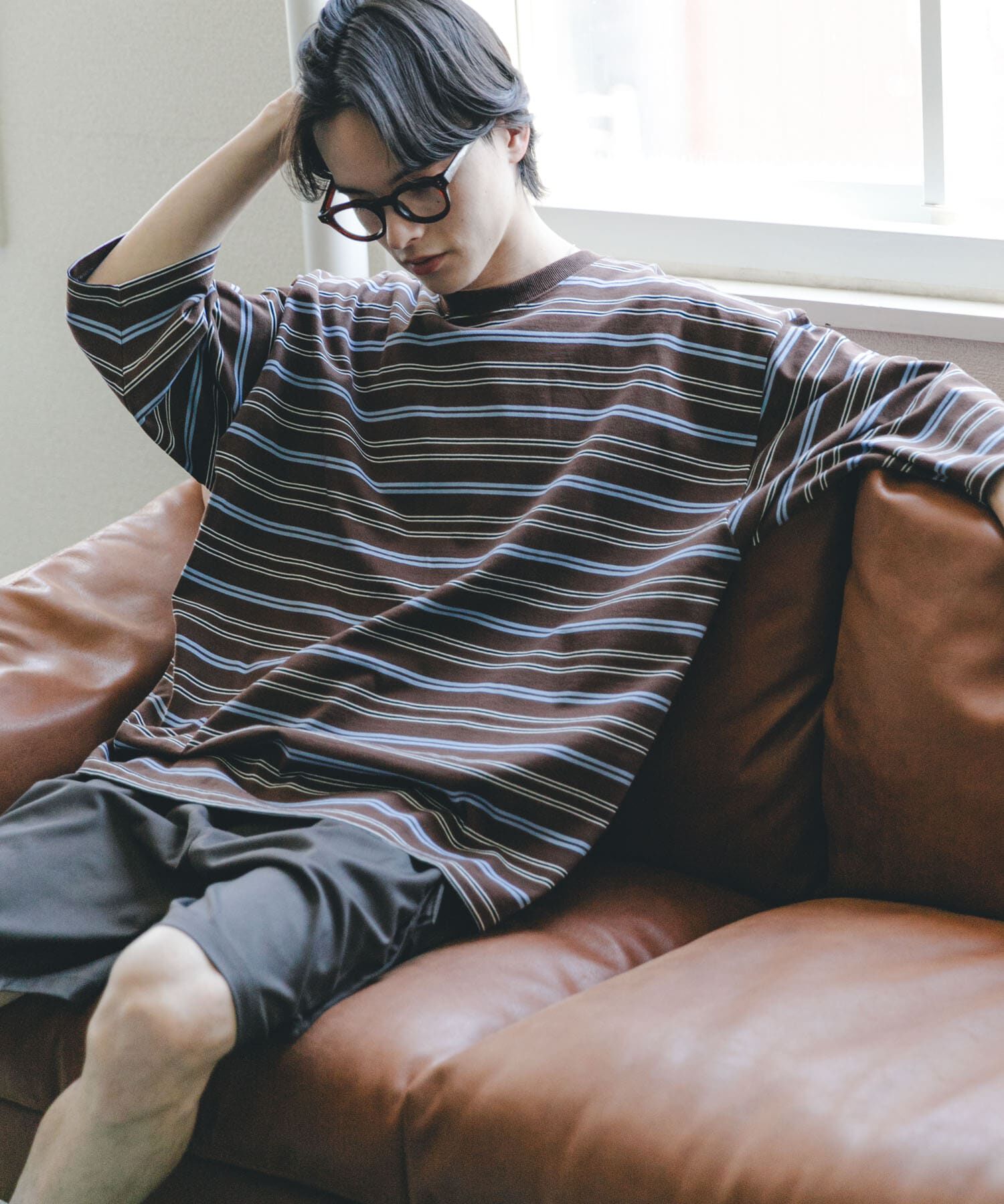 SENSE OF PLACE by URBAN RESEARCH「『ユニセックス』ボーダーエクストラルーズTシャツ」|Tシャツ・カットソー|